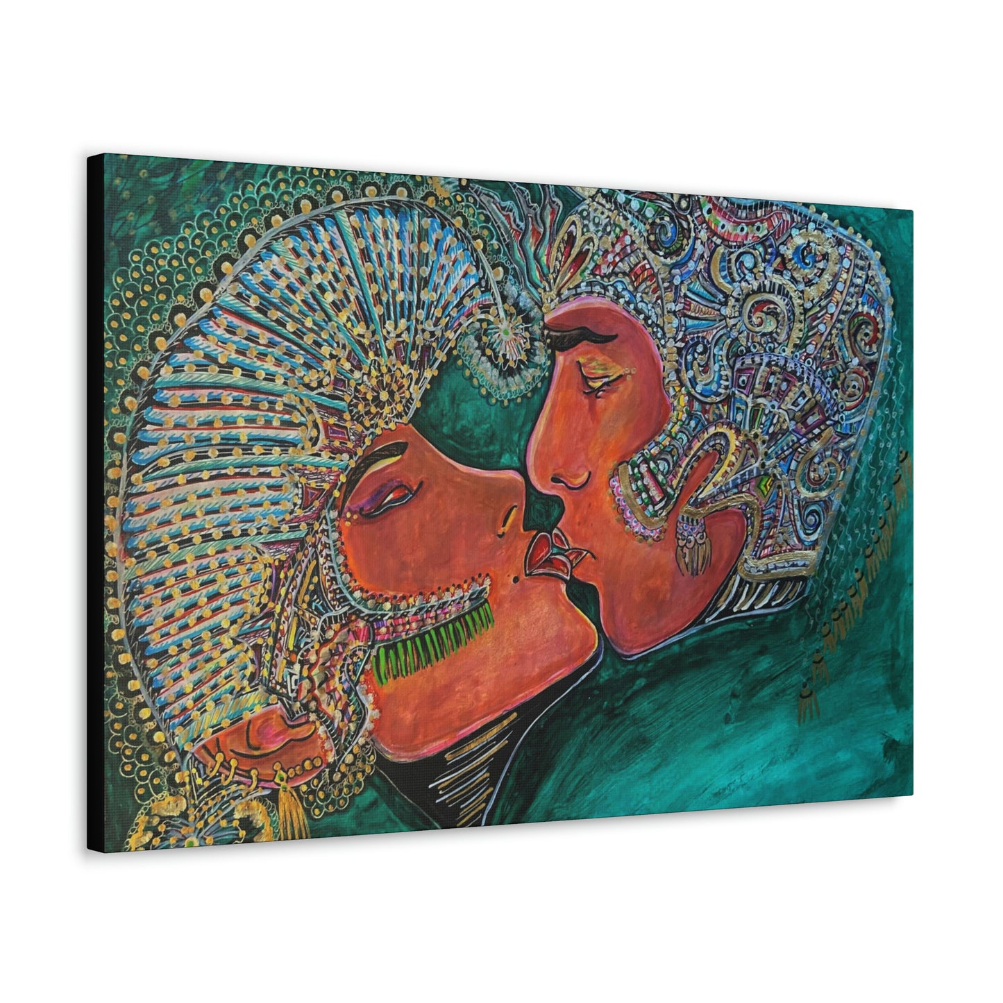 Romantic Kiss Fashion, Abstract, Surreal, Friendship, Inspiration Wall Art