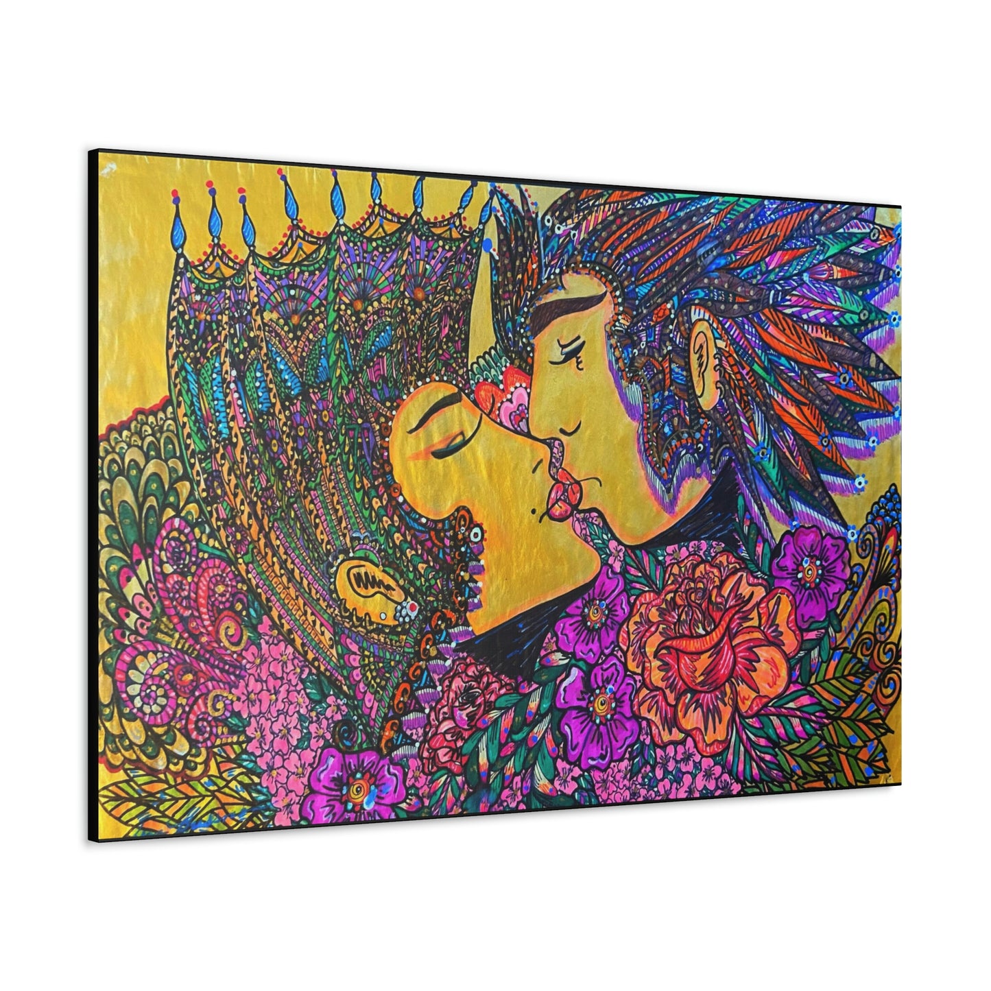 Romantic Kiss Fashion, Abstract, Surreal, Friendship, Inspiration Wall Art