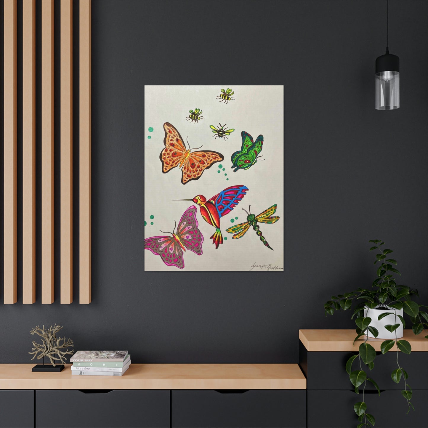 The Gardens Work Force, Humming Bird, Insects, Fashion, Abstract, Surreal, Friendship, Inspiration Wall Art