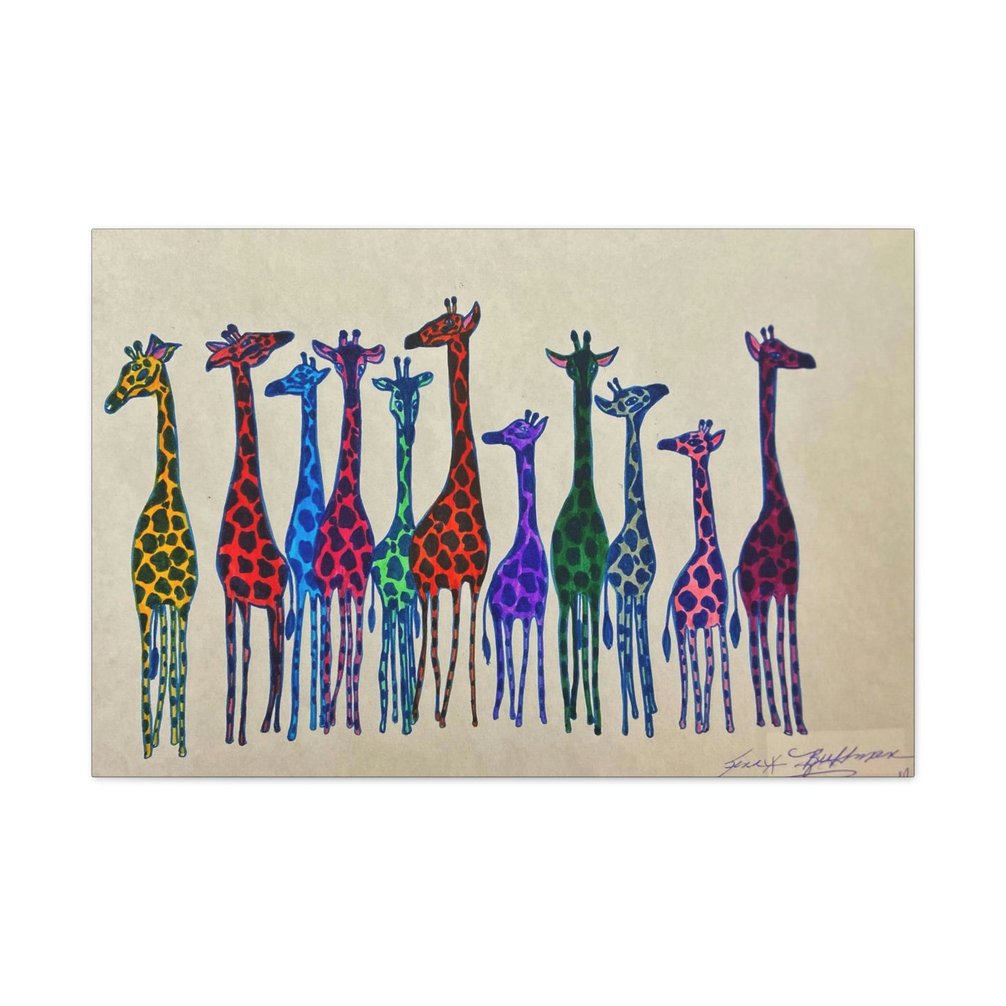 Sorority Giraffe Fashion, Abstract, Surreal, Friendship, Inspiration Wall Art