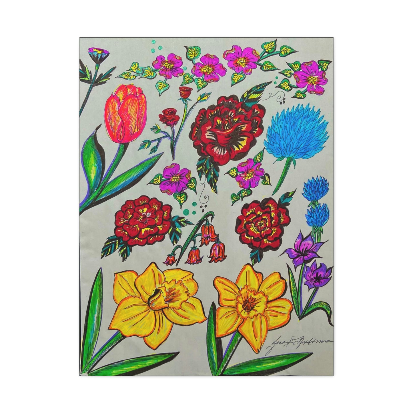 Flowers of Love, Fashion, Abstract, Surreal, Friendship, Inspiration Wall Art