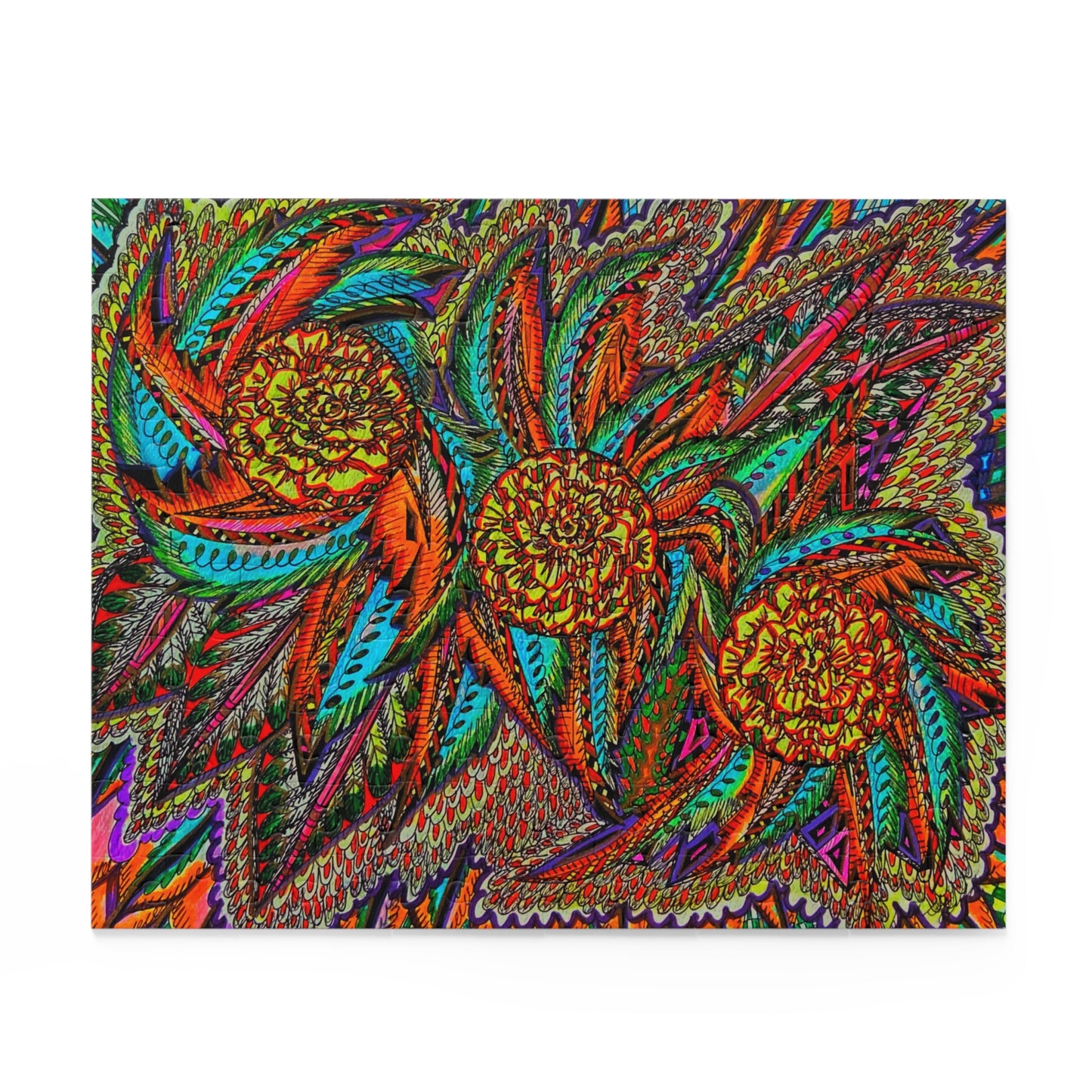 Floral Puzzle (120, 252, 500-Piece) Abstract Surreal JigSaw Puzzle, Birthday Gift, Gifts For Bridesmaids