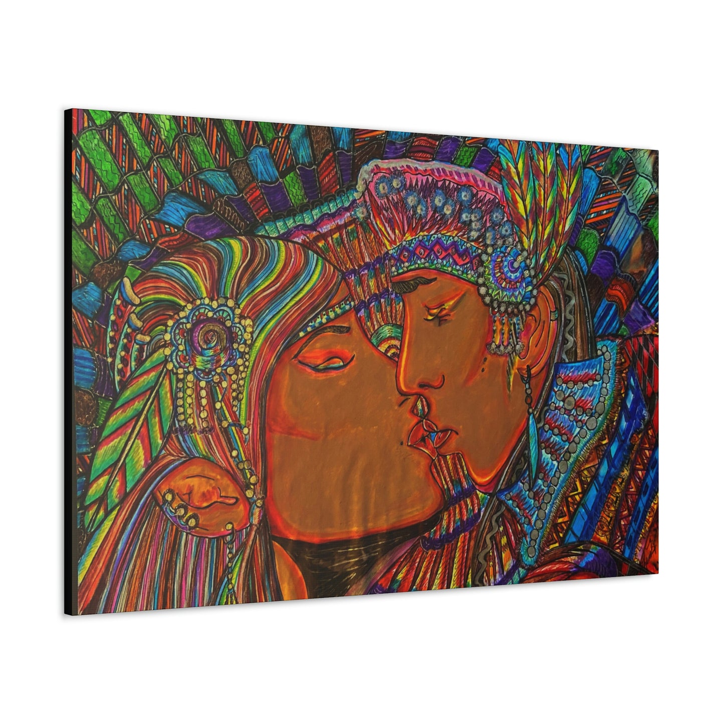 Romantic Kiss Fashion, Abstract, Surreal, Friendship, Inspiration Wall Art