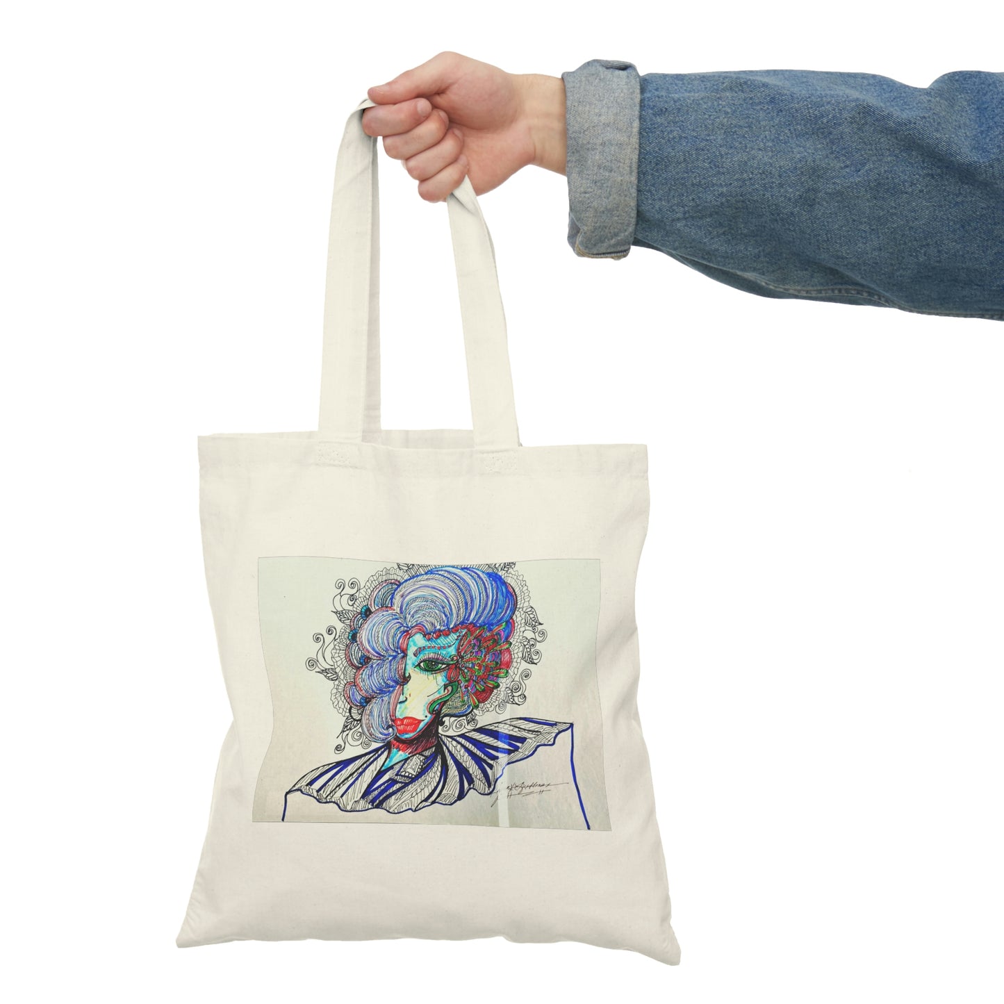 Abstract, Surreal Women Natural Tote Bag, Aesthetic Canvas Bag Shopping Bag, Birthday Gift Bag, Bridal Gift Tote Bag, Library Bag.
