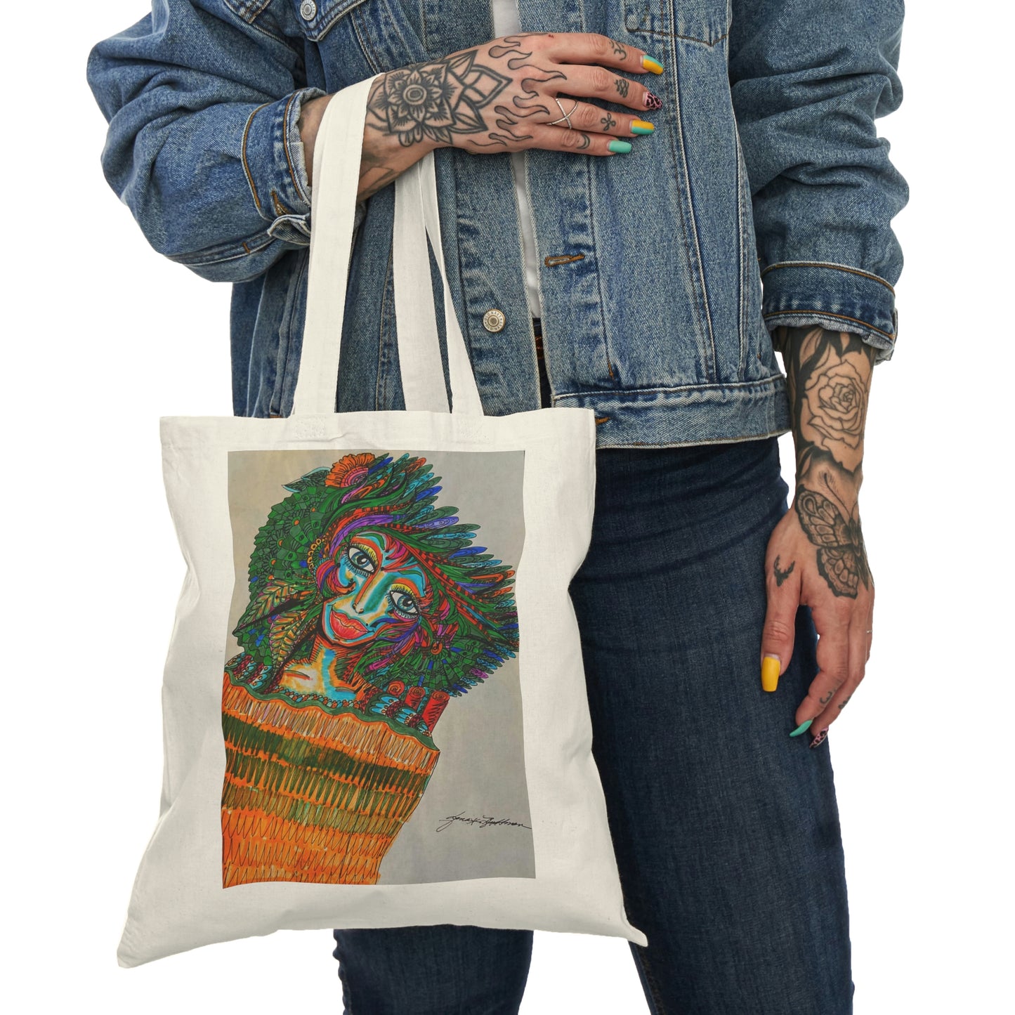 Abstract, Surreal Women Natural Tote Bag, Aesthetic Canvas Bag Shopping Bag, Birthday Gift Bag, Bridal Gift Tote Bag, Library Bag.