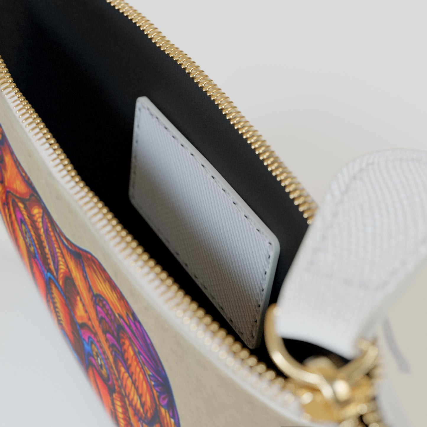 Abstract Surreal Ram Mini Clutch Bag, Bridal Clutch Purse, Designer Party Clutch, Modern Evening Clutch, Wristlet Wallet for women, Evening Clutch Purse, gifts for her, gifts for bridesmaids, Bag, Bagging