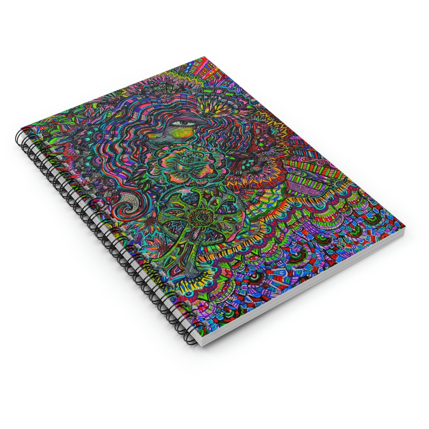 Abstract, Surreal Spiritual Spiral Notebook - Ruled Line