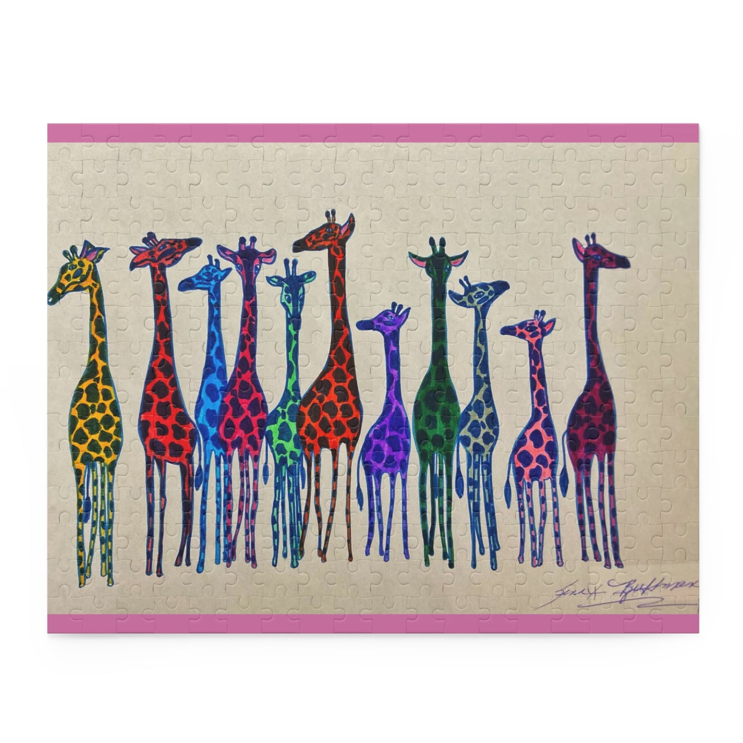 Giraffes Puzzle (120, 252, 500-Piece)Abstract Surreal JigSaw Puzzle, Birthday Gift, Gifts For Bridesmaids