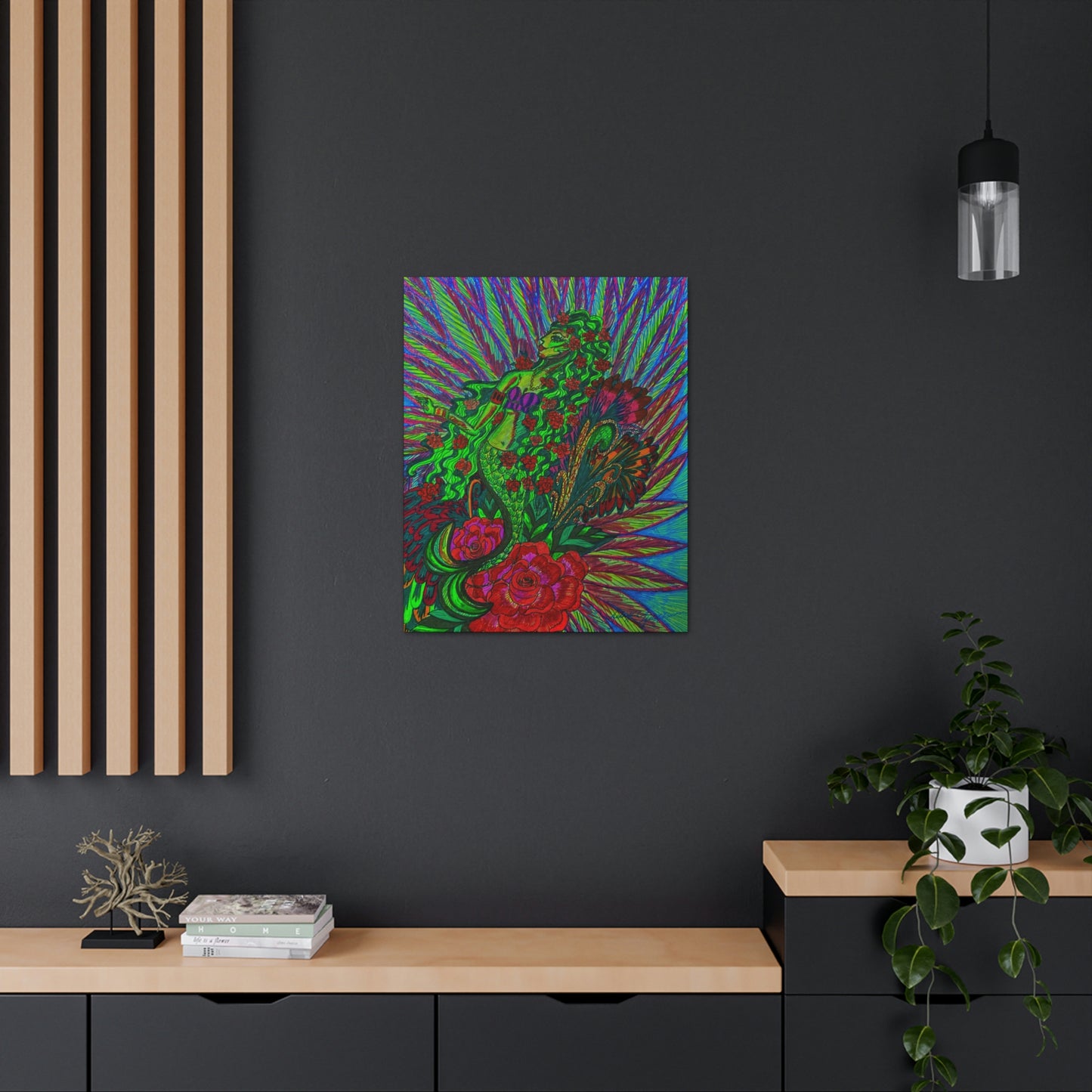 Green Mermaid, Fashion, Abstract, Friendship, Inspiration Wall Art