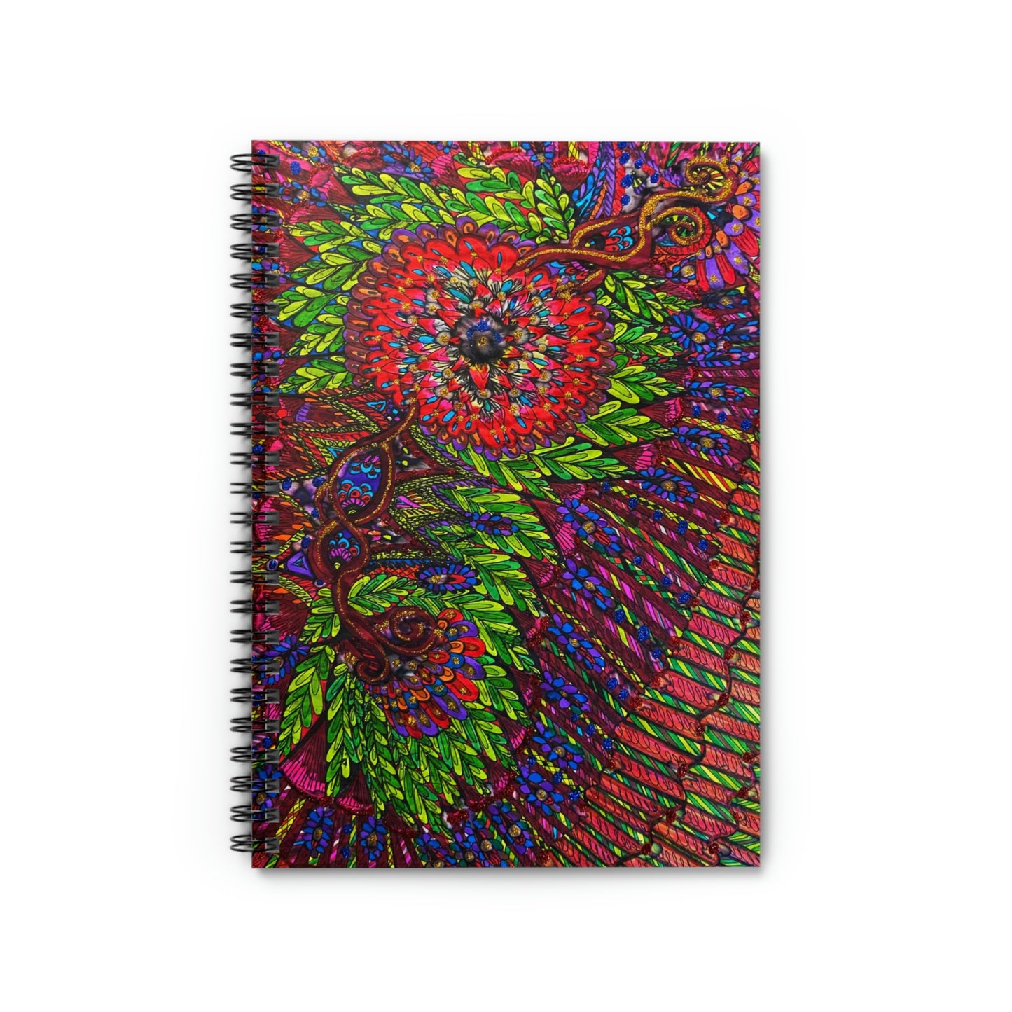 Abstract, Surreal, Flower Spiral Notebook - Ruled Line