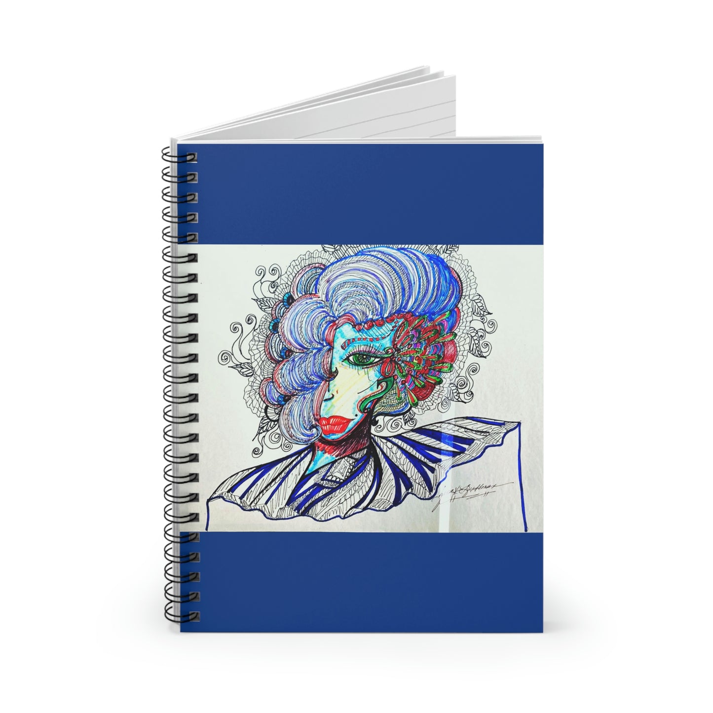 Abstract, Surreal Women's Beauty Spiral Notebook - Ruled Line