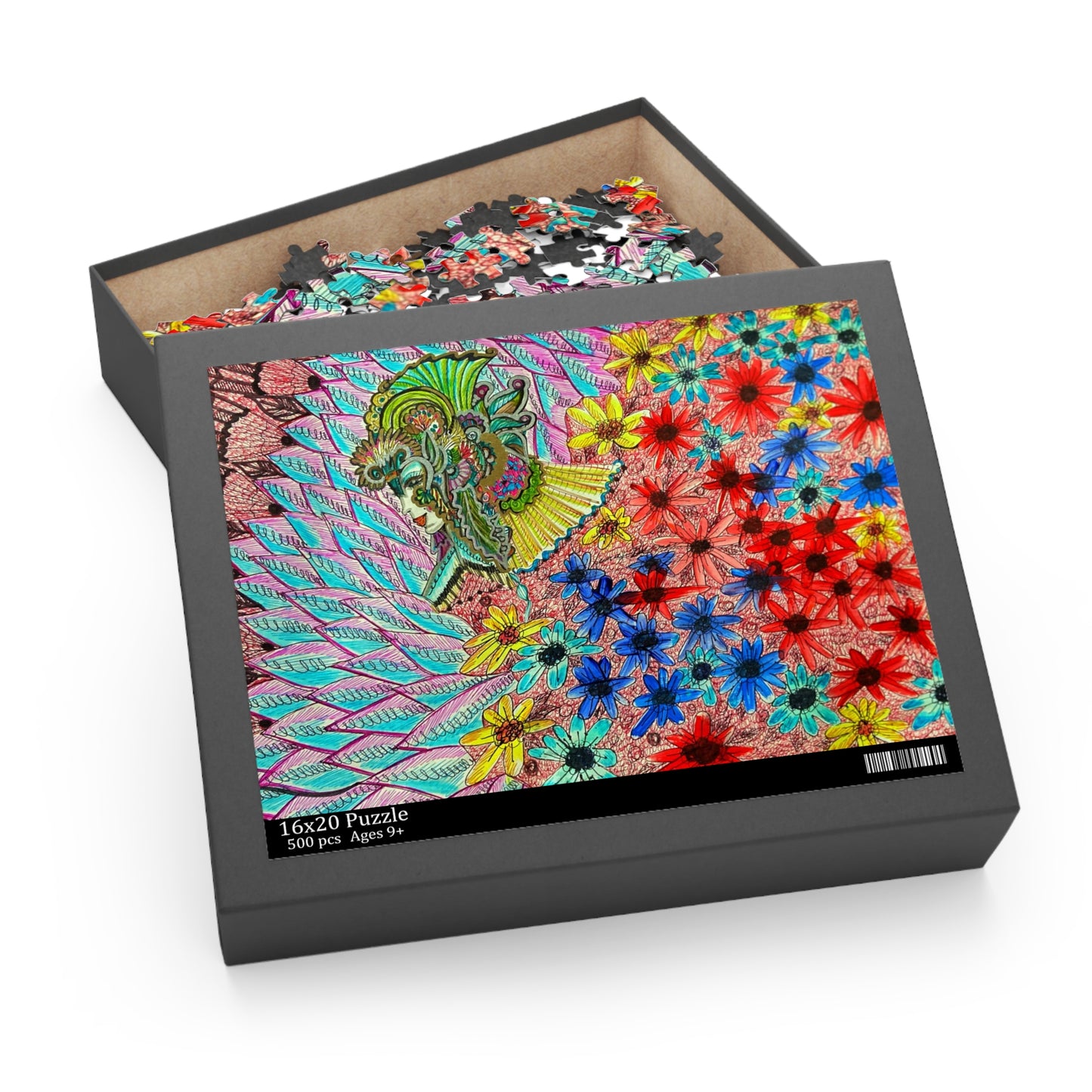 Floral Knight Puzzle (120, 252, 500-Piece)JigSaw Puzzle, Birthday Gift, Gifts For Bridesmaids