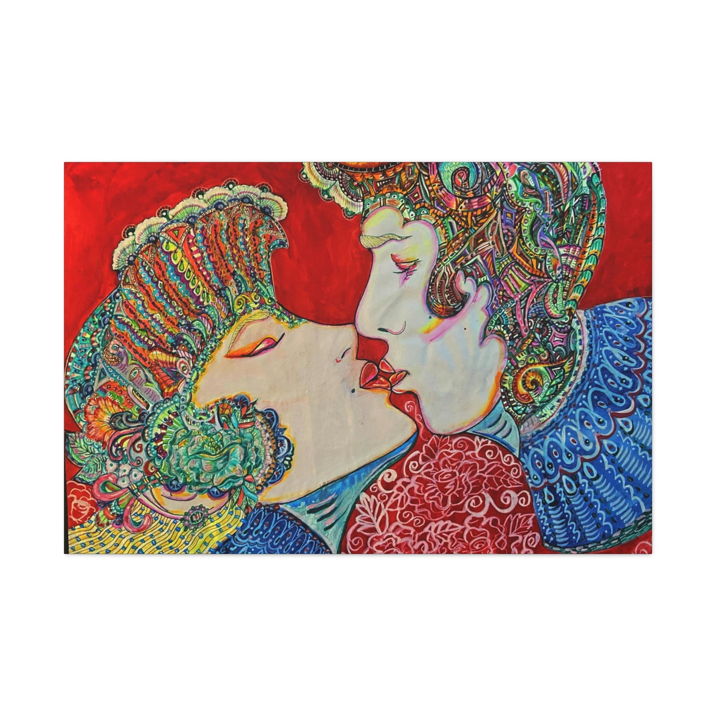 Romantic Kiss Fashion, Abstract, Surreal, Friendship, Inspiration Wall Art