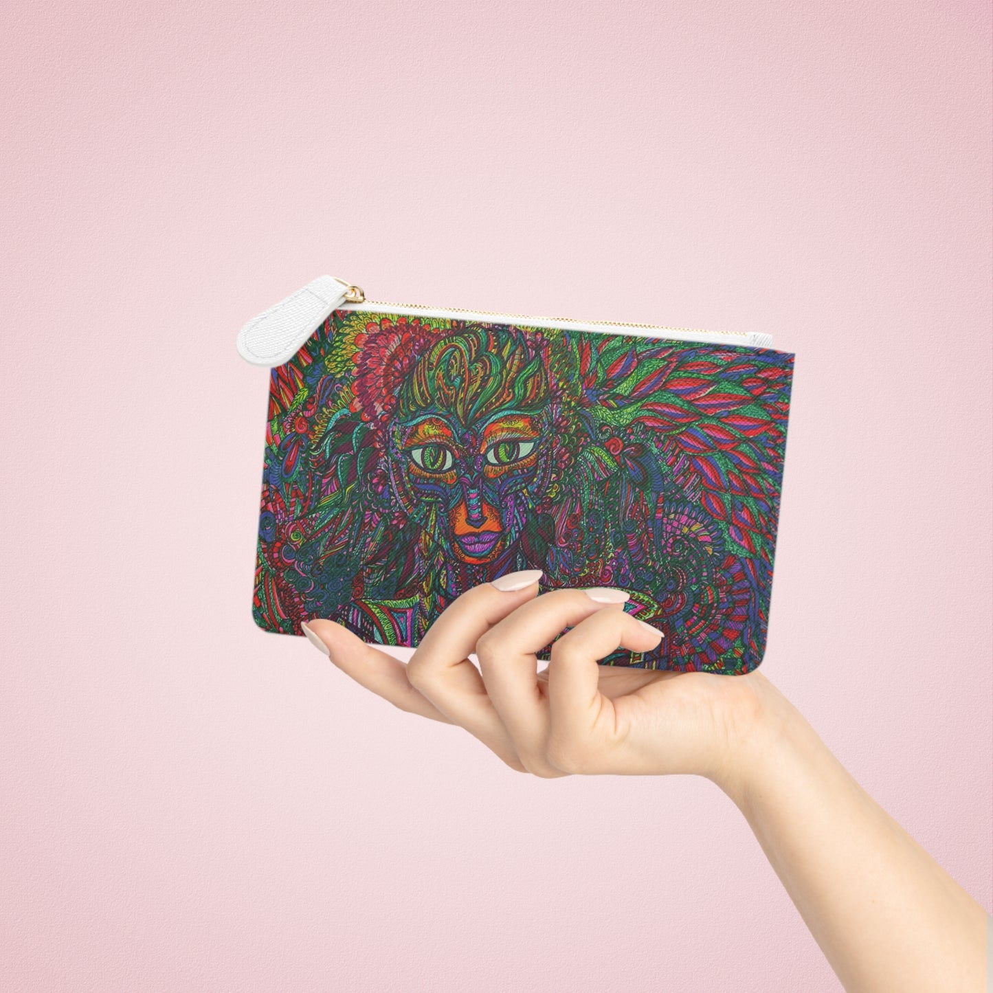 Abstract Surreal Hidden Fairy Mini Clutch Bag, Bridal Clutch Purse, Designer Party Clutch, Modern Evening Clutch, Wristlet Wallet for women, Evening Clutch Purse, gifts for her, gifts for bridesmaids, Bag, Bagging