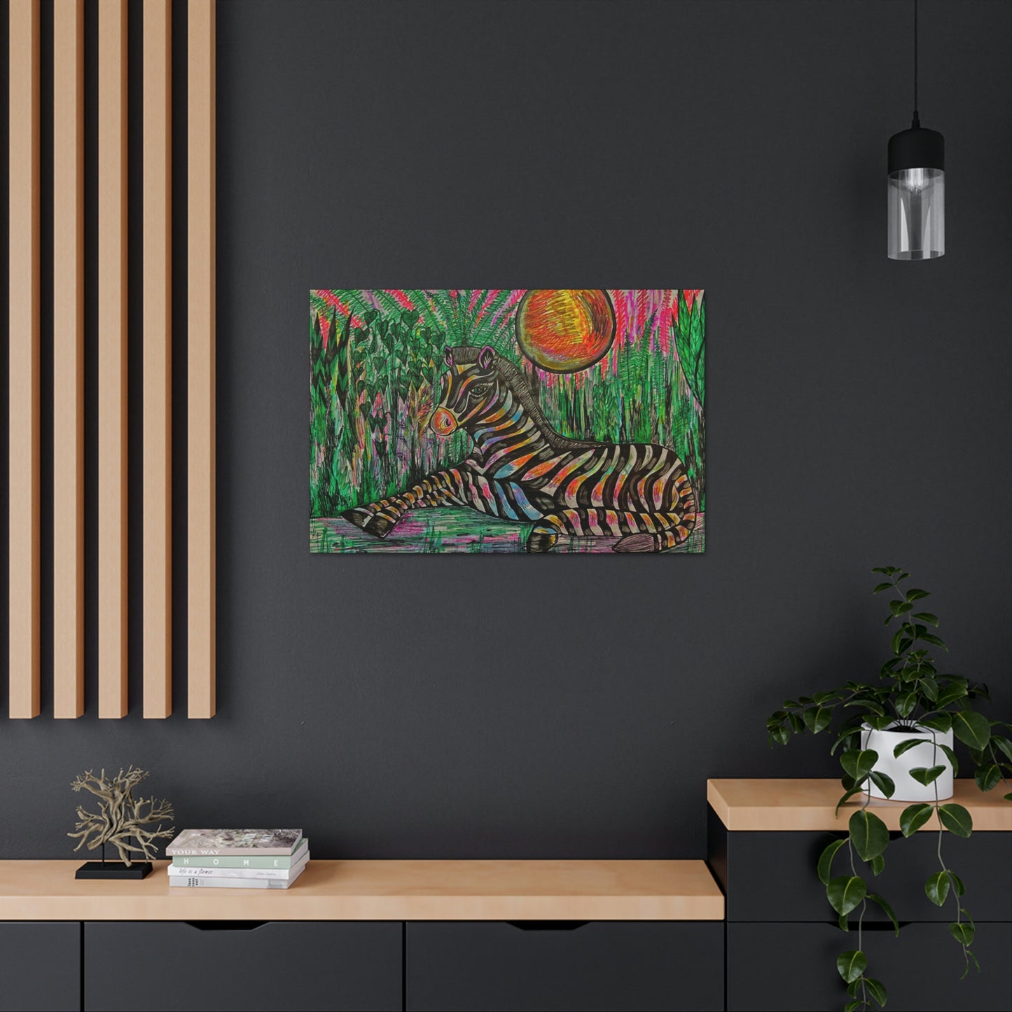 African Zebra Fashion, Abstract, Surreal, Friendship, Inspiration Wall Art