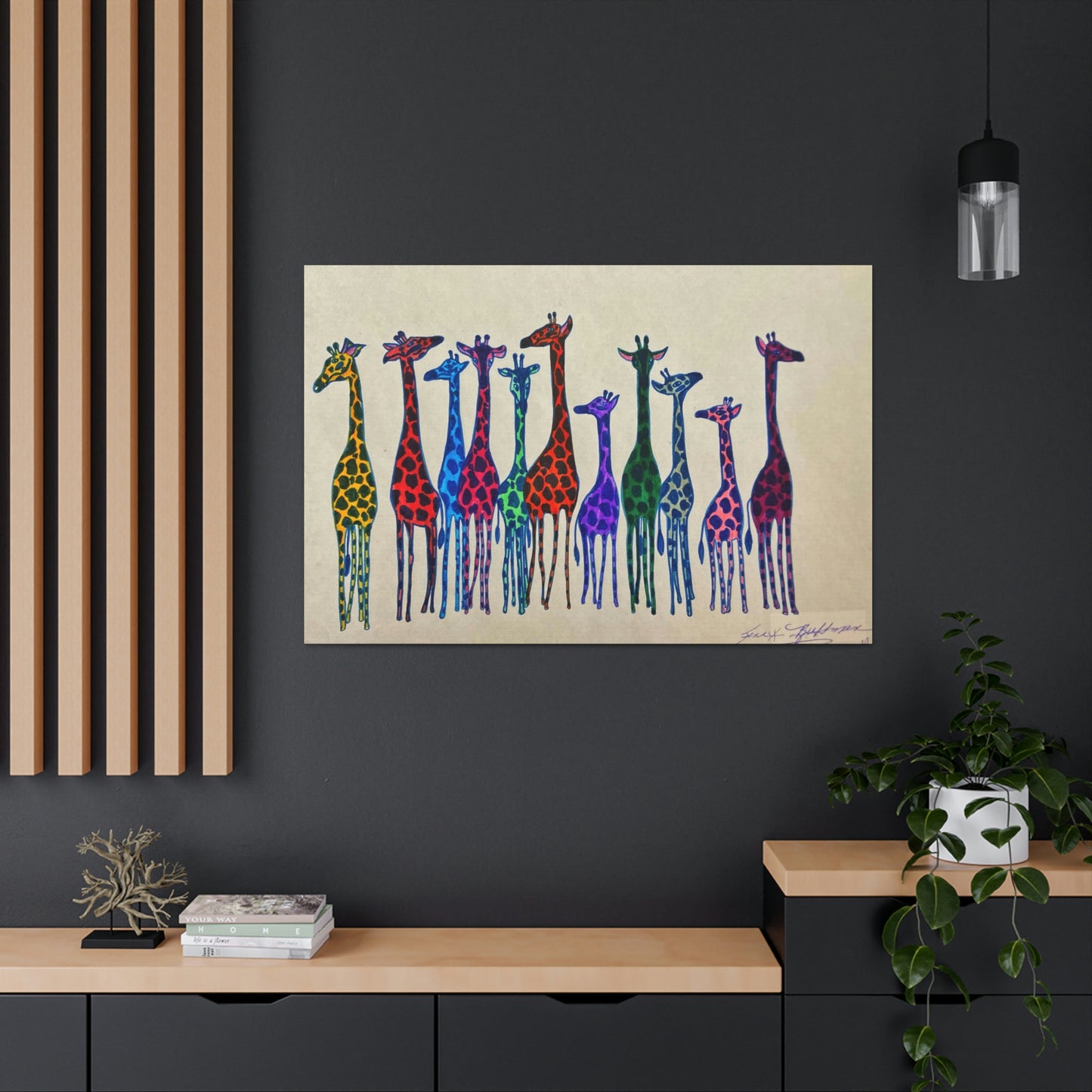 Sorority Giraffe Fashion, Abstract, Surreal, Friendship, Inspiration Wall Art