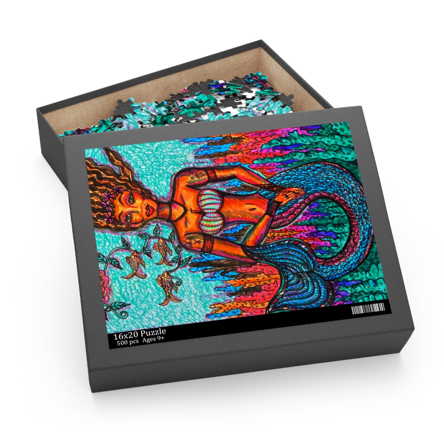 Abstract Surreal Underwater Mermaid Puzzle (120, 252, 500-Piece)JigSaw Puzzle, Birthday Gift, Gifts For Bridesmaids