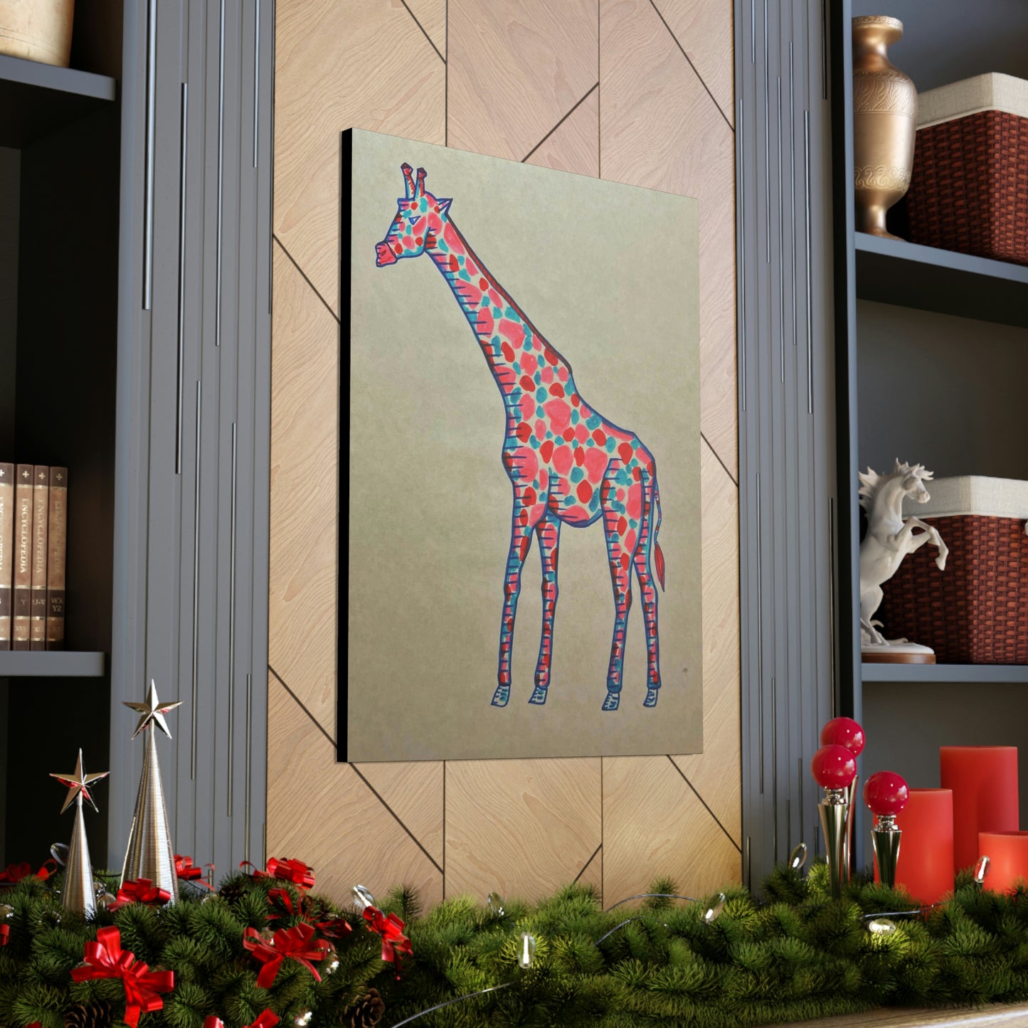 Moody Giraffe Fashion, Abstract, Surreal, Friendship, Inspiration Wall Art