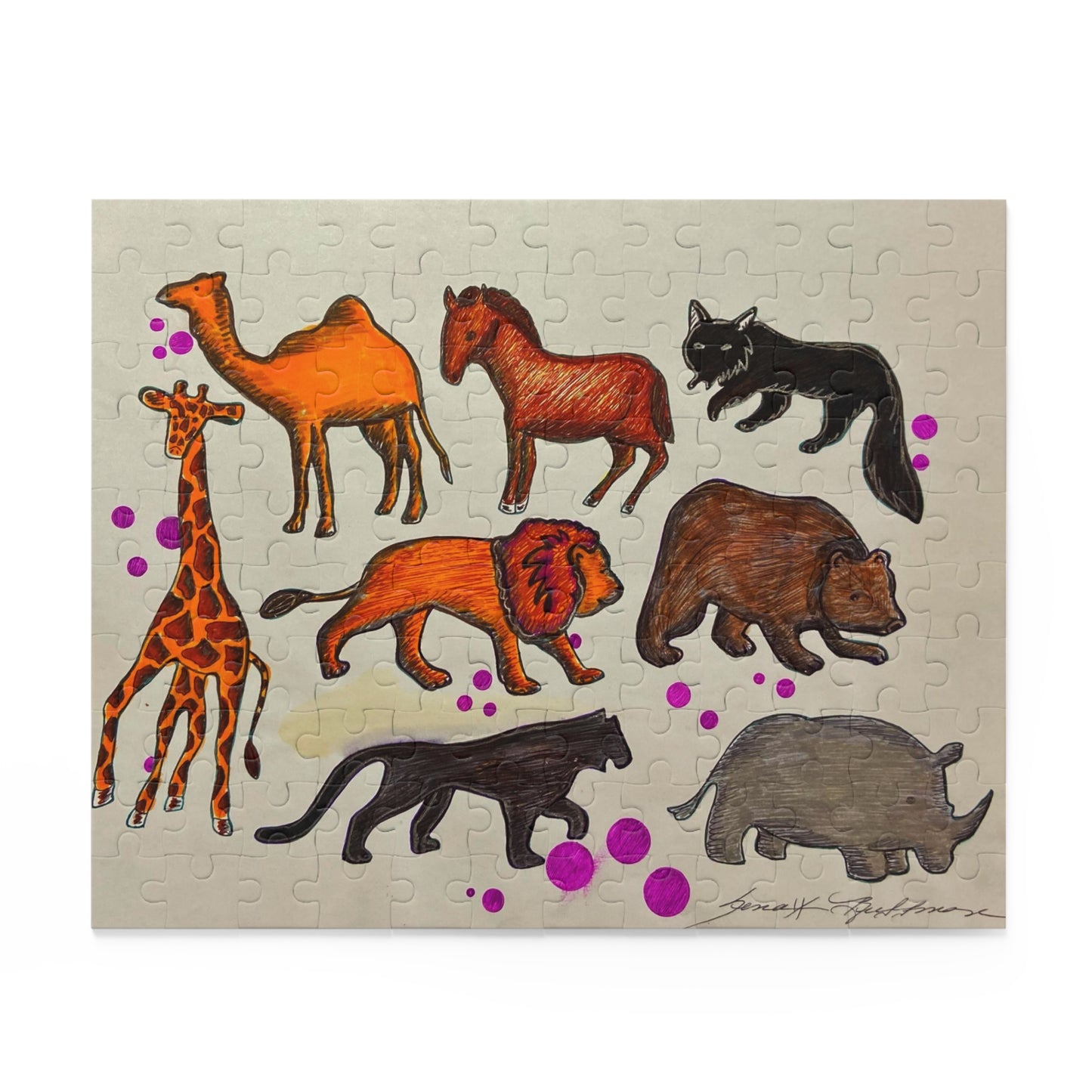 Animal Friends Kid Puzzle (120, 252, 500-Piece)JigSaw Puzzle, Birthday Gift, Gifts For Bridesmaids