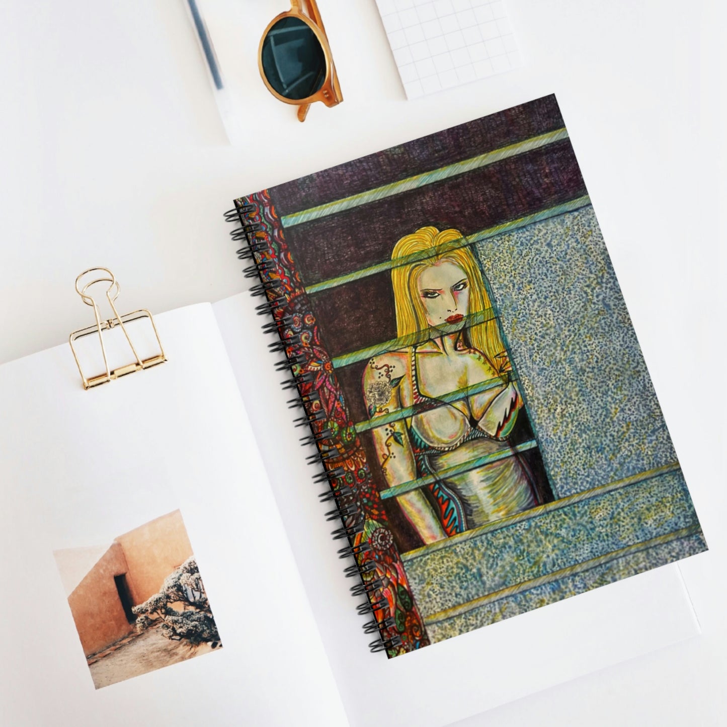 Abstract, Surreal Woman Spiral Notebook - Ruled Line