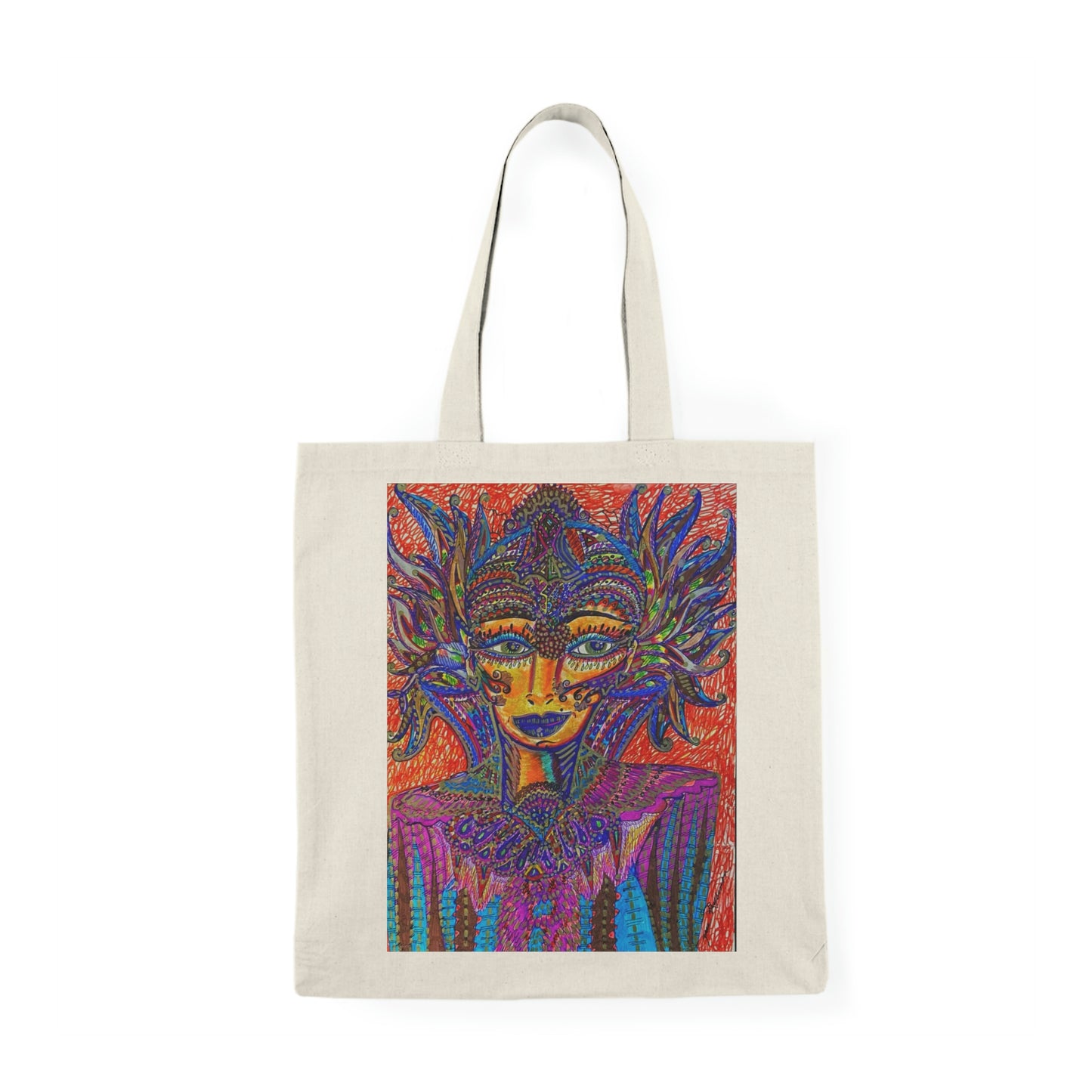 Abstract, Surreal Angel Natural Tote Bag, Aesthetic Canvas Bag Shopping Bag, Birthday Gift Bag, Bridal Gift Tote Bag, Library Bag.