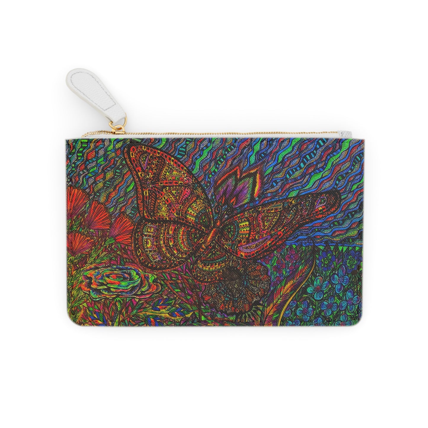 Abstract Surreal Butterfly Mini Clutch Bag, Bridal Clutch Purse, Designer Party Clutch, Modern Evening Clutch, Wristlet Wallet for women, Evening Clutch Purse, gifts for her, gifts for bridesmaids, Bag, Bagging