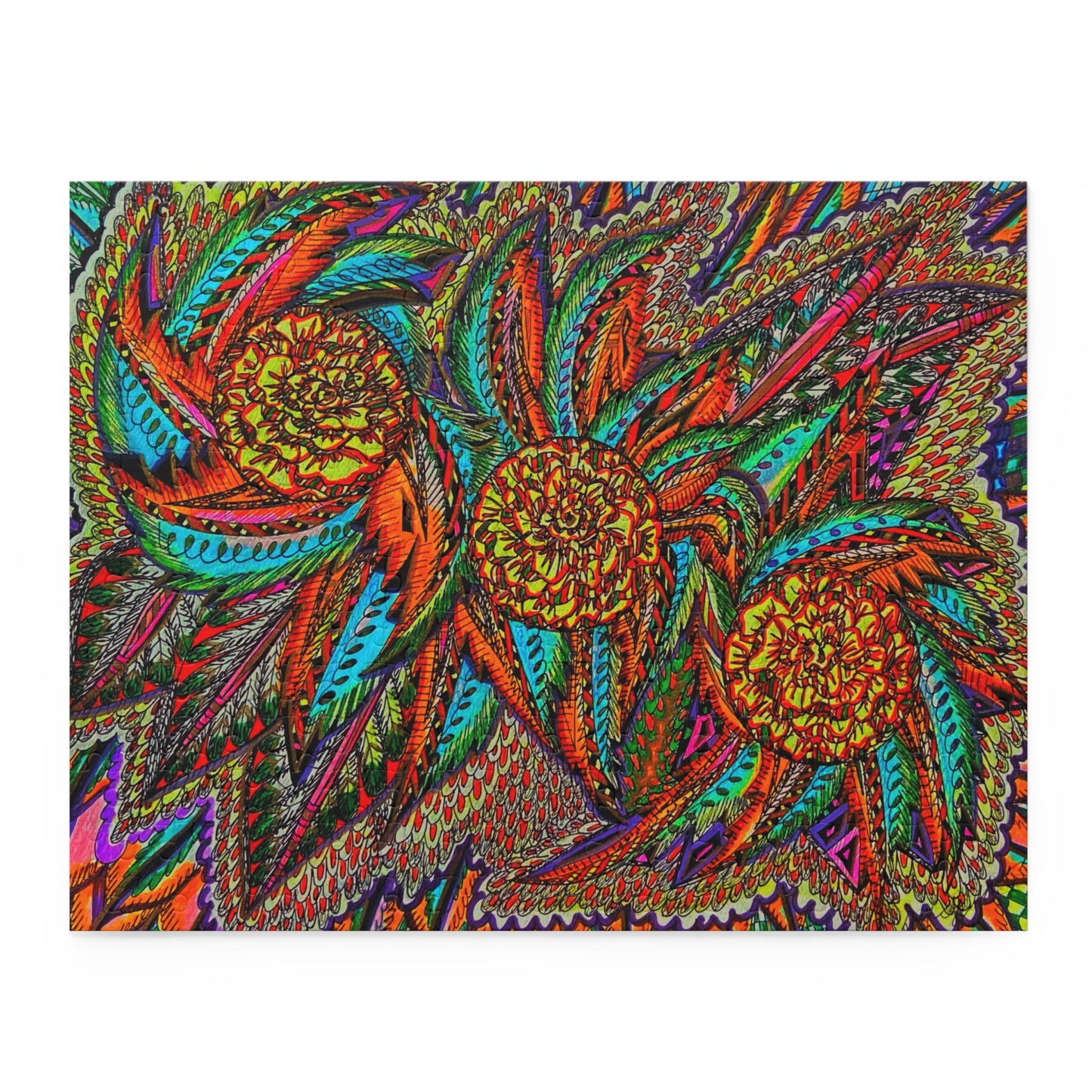 Floral Puzzle (120, 252, 500-Piece) Abstract Surreal JigSaw Puzzle, Birthday Gift, Gifts For Bridesmaids