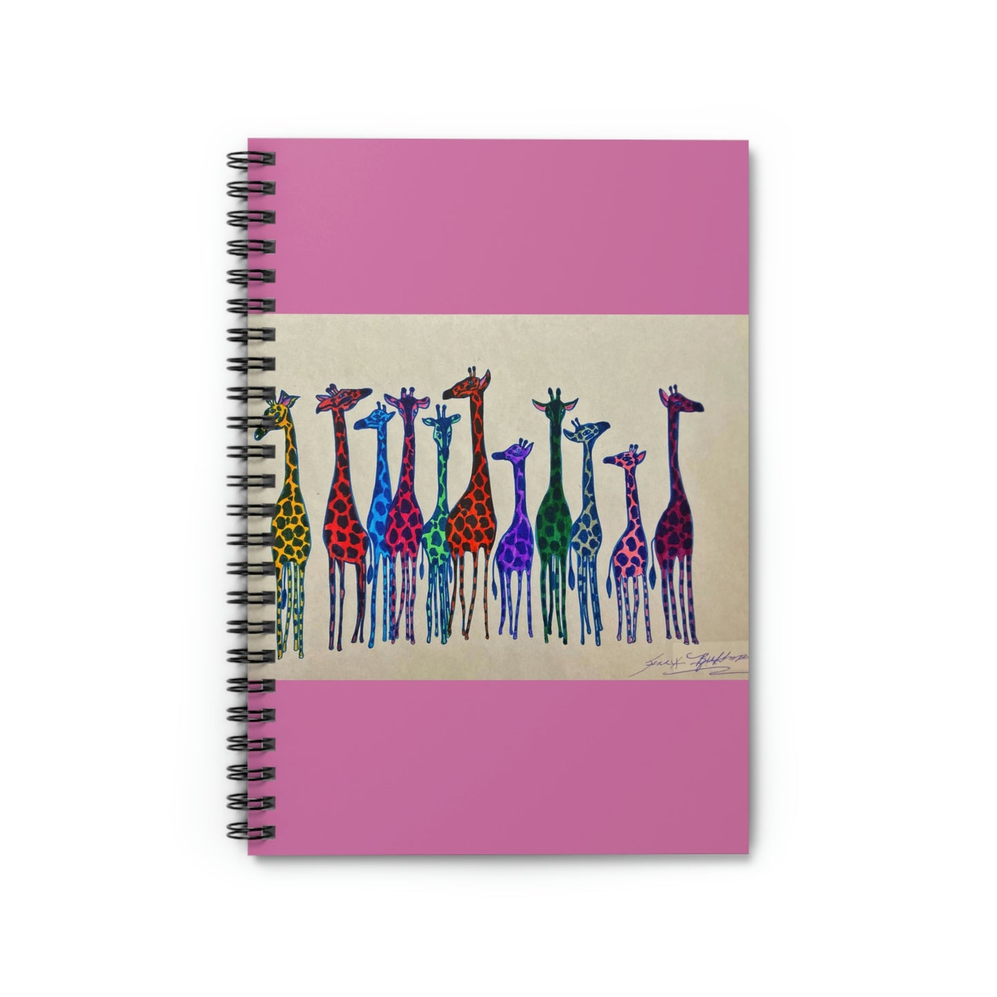 Abstract Surreal Giraffe Spiral Notebook - Ruled Line