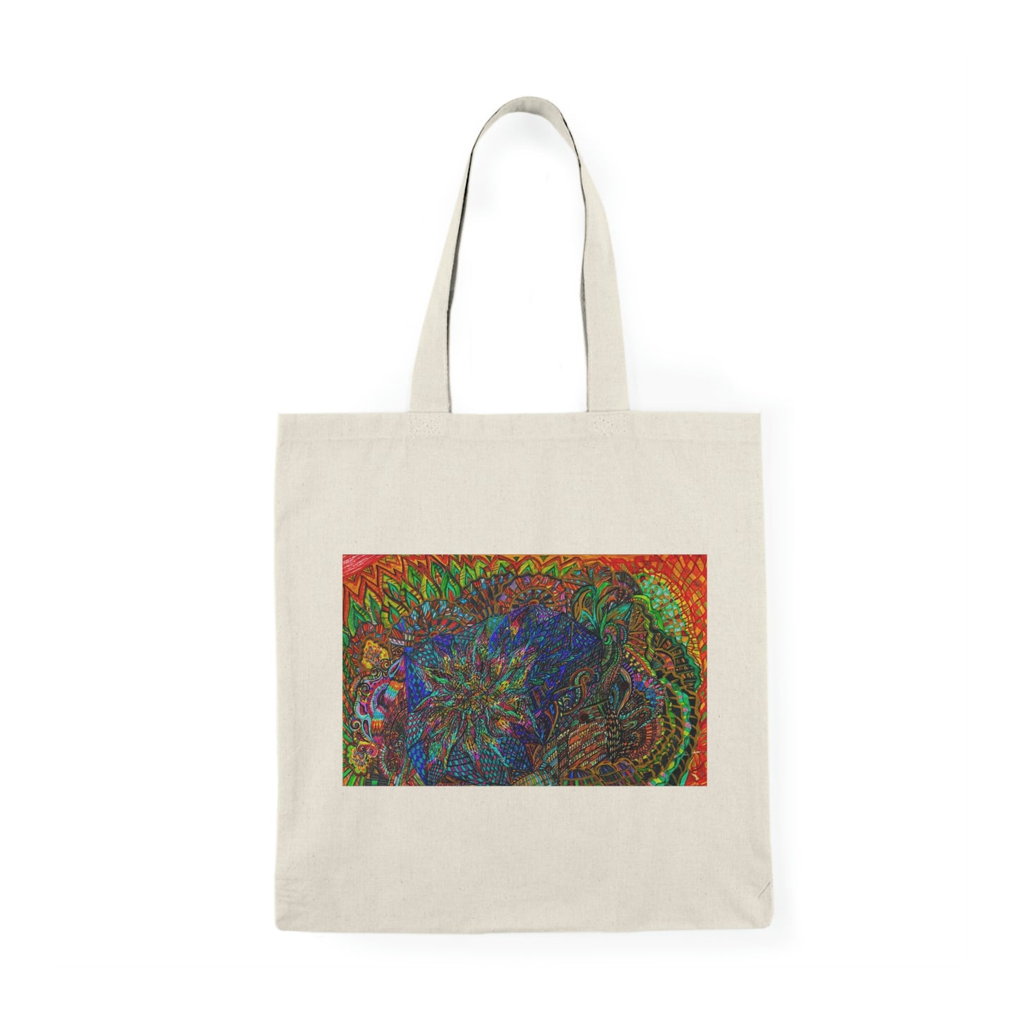 Abstract, Surreal Flower Natural Tote Bag, Aesthetic Canvas Bag Shopping Bag, Birthday Gift Bag, Bridal Gift Tote Bag, Library Bag.