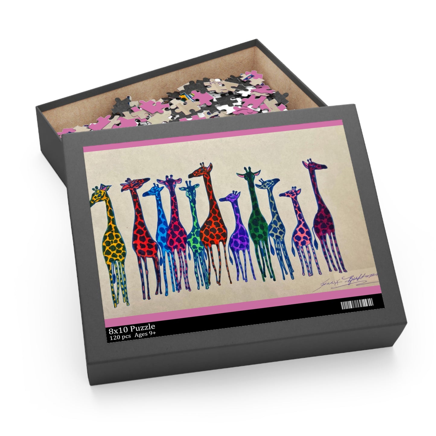 Giraffes Puzzle (120, 252, 500-Piece)Abstract Surreal JigSaw Puzzle, Birthday Gift, Gifts For Bridesmaids