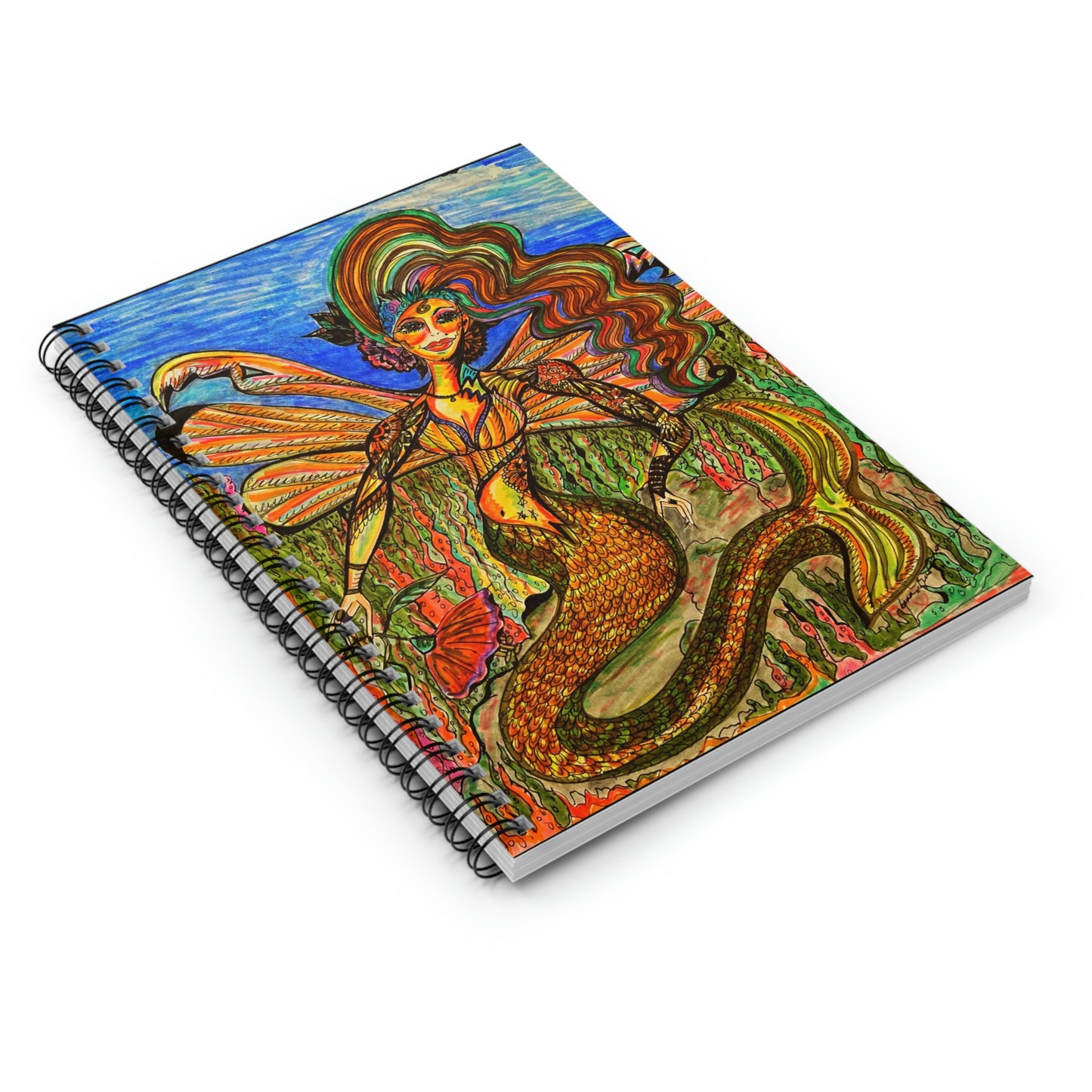 Abstract, Surreal Fairy MermaidSpiral Notebook - Ruled Line