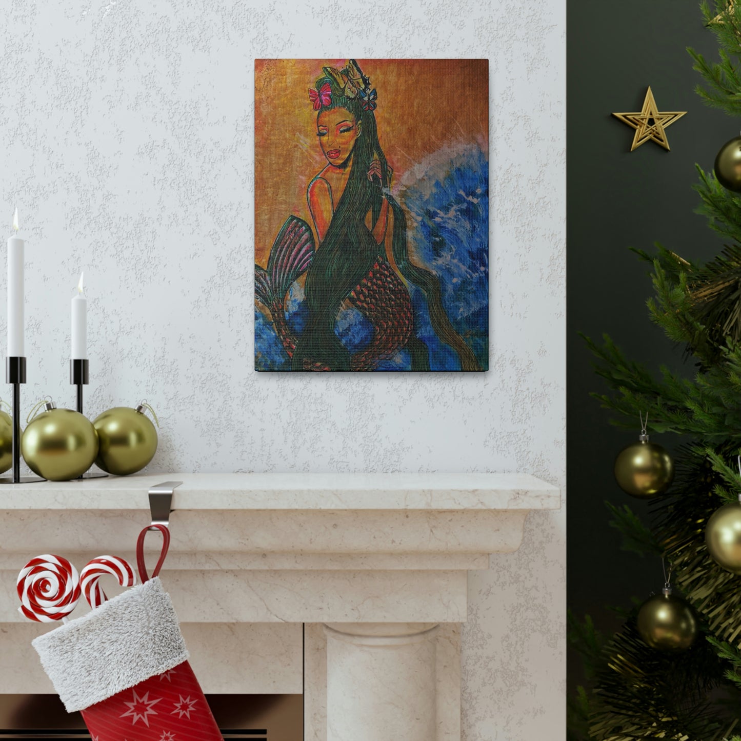 A Mermaids Love For The Tide, Fashion, Abstract, Friendship, Inspiration Wall Art