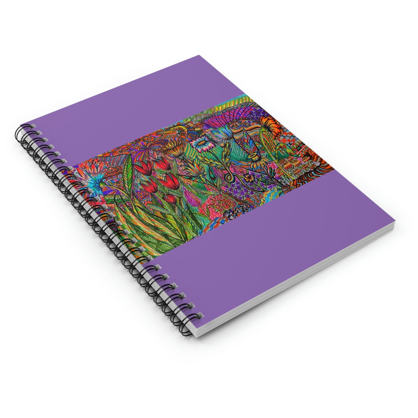 Abstract, Surreal Floral Spiral Notebook - Ruled Line