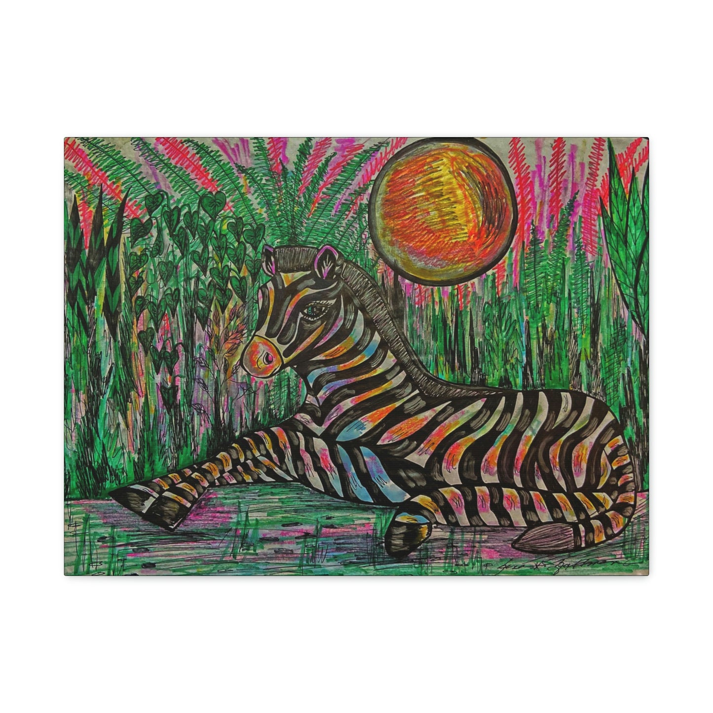 African Zebra Fashion, Abstract, Surreal, Friendship, Inspiration Wall Art