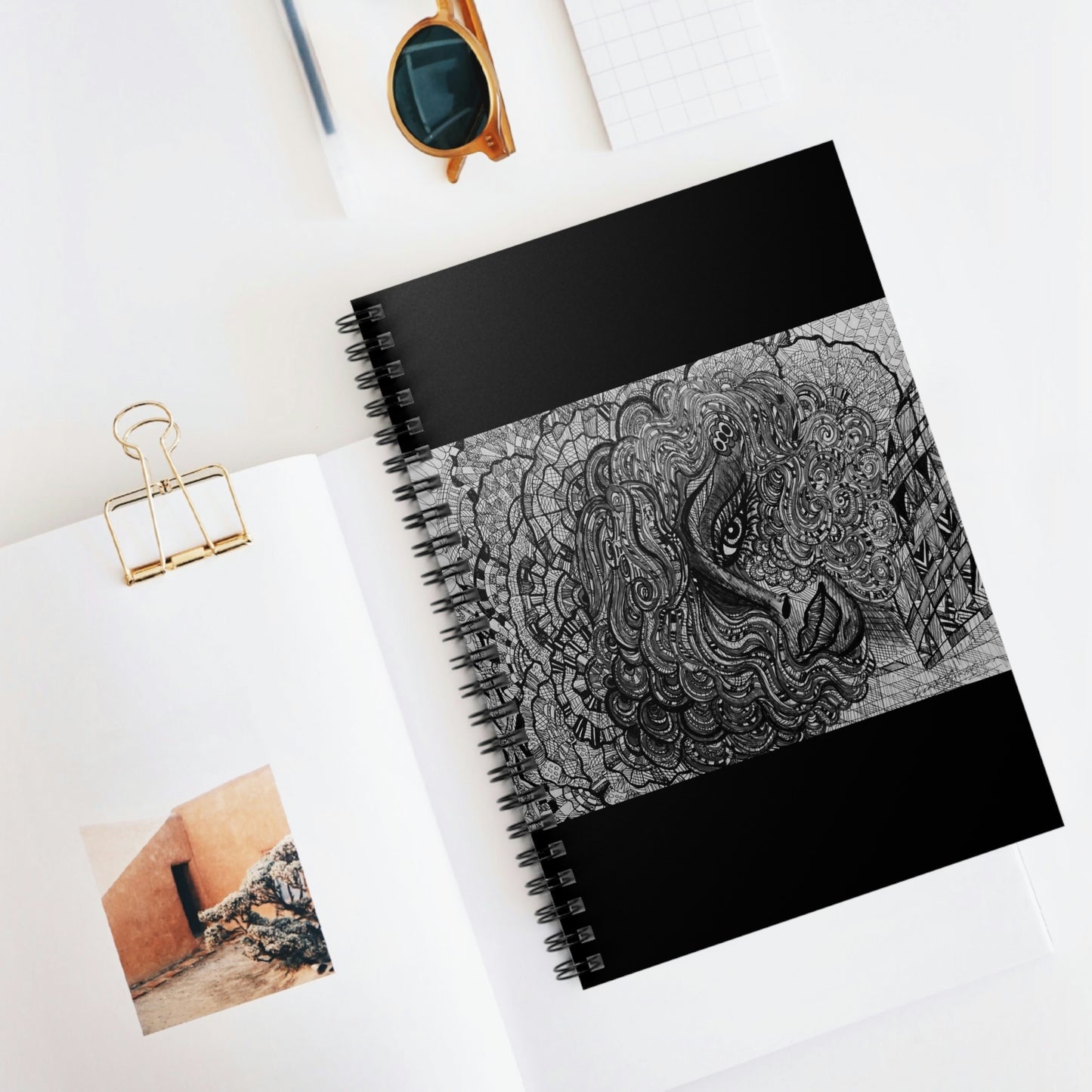 Abstract, Surreal, Beautiful Woman Spiral Notebook - Ruled Line