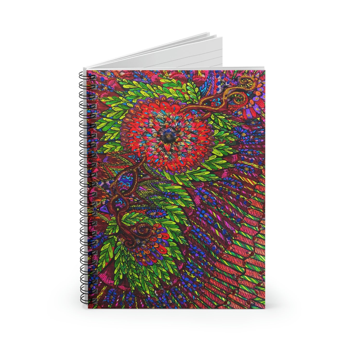 Abstract, Surreal, Flower Spiral Notebook - Ruled Line