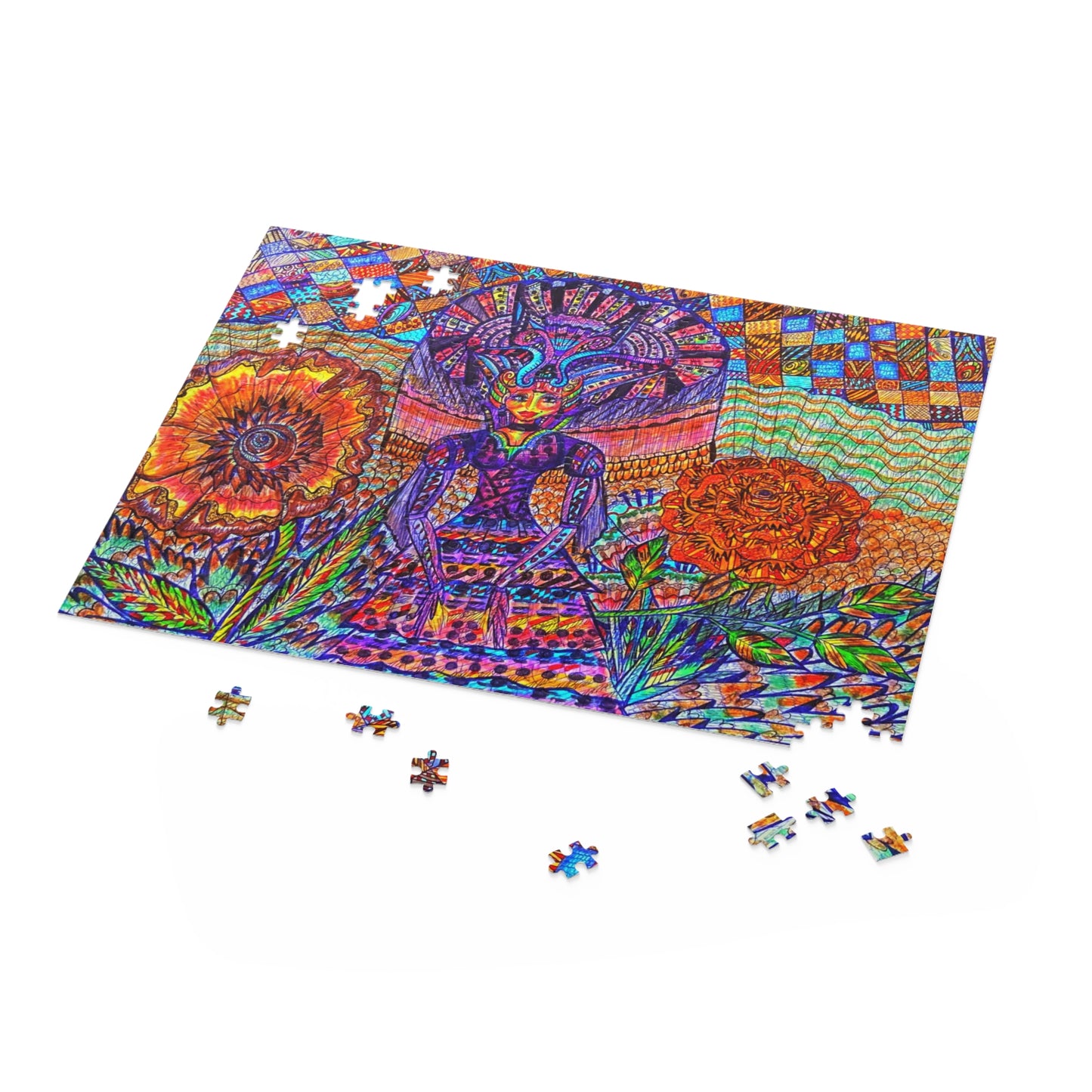 Floral Fairy Puzzle (120, 252, 500-Piece)Abstract Surreal JigSaw Puzzle, Birthday Gift, Gifts For Bridesmaids