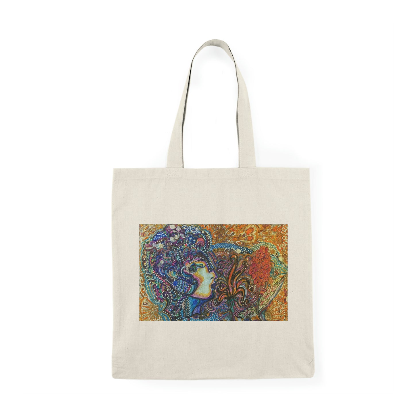 Abstract, Surreal Natural Tote Bag, Aesthetic Canvas Bag Shopping Bag, Birthday Gift Bag, Bridal Gift Tote Bag, Library Bag.
