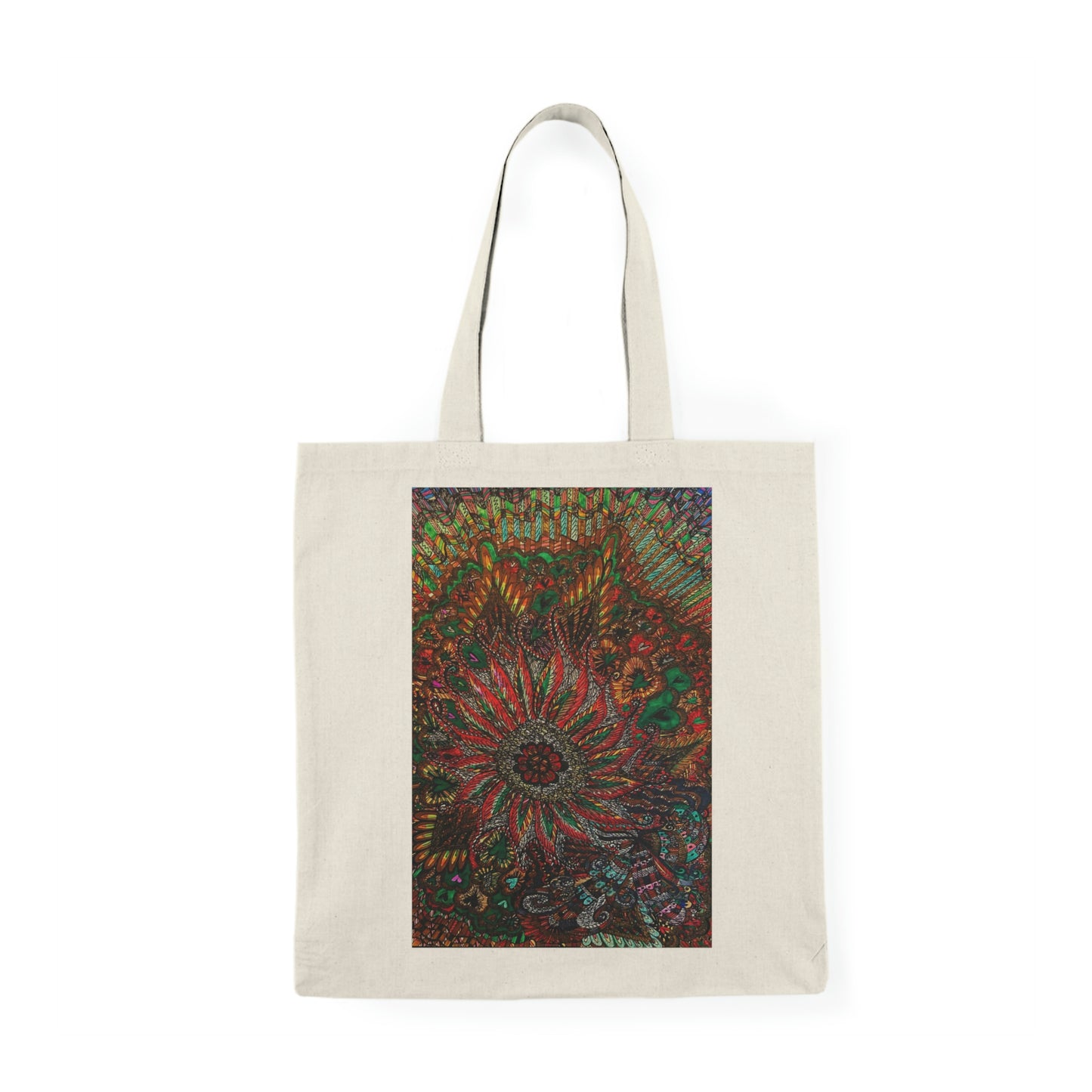 Abstract, Surreal Flower Natural Tote Bag, Aesthetic Canvas Bag Shopping Bag, Birthday Gift Bag, Bridal Gift Tote Bag, Library Bag.