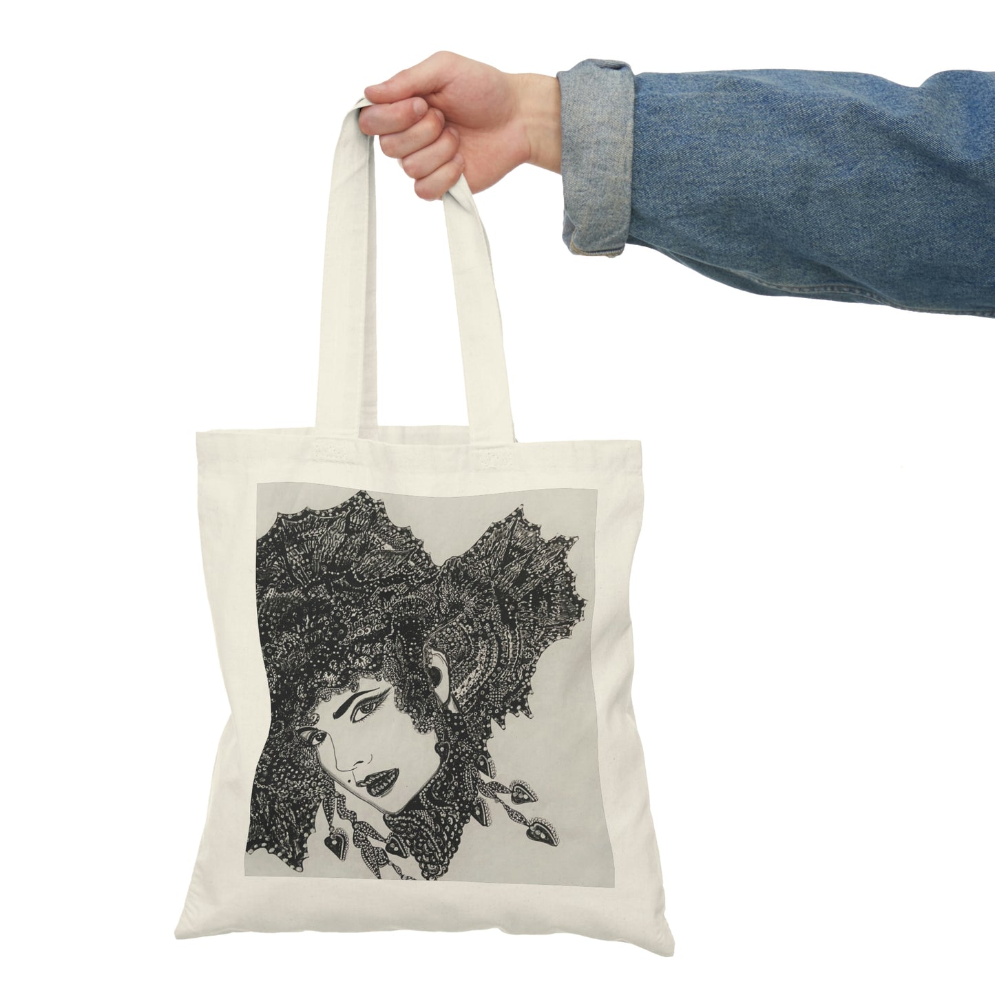 Abstract, Surreal Women Natural Tote Bag, Aesthetic Canvas Bag Shopping Bag, Birthday Gift Bag, Bridal Gift Tote Bag, Library Bag.