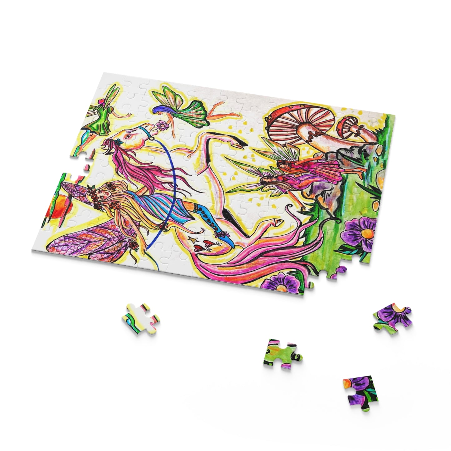 Surreal Abstract Mystical Fairy Puzzle (120, 252, 500-Piece)JigSaw Puzzle, Birthday Gift, Gifts For Bridesmaids