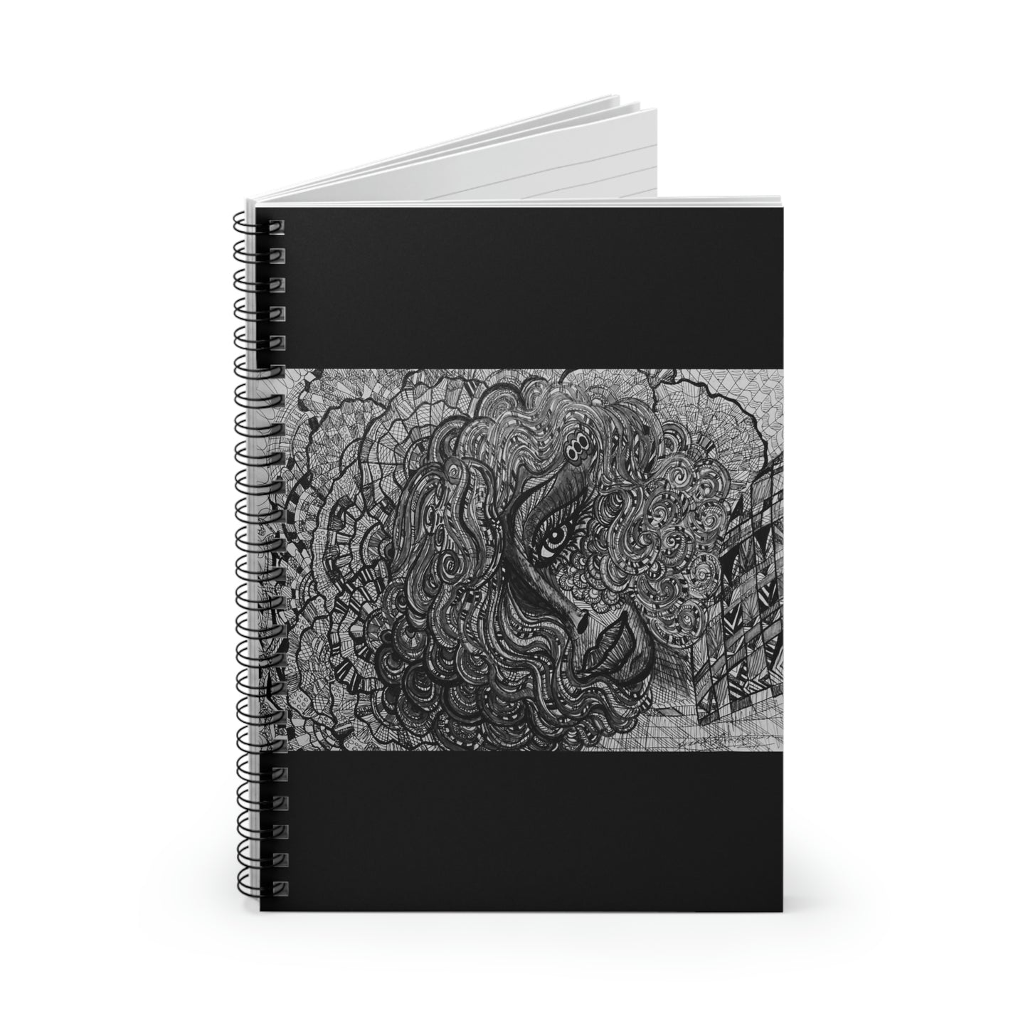 Abstract, Surreal, Beautiful Woman Spiral Notebook - Ruled Line