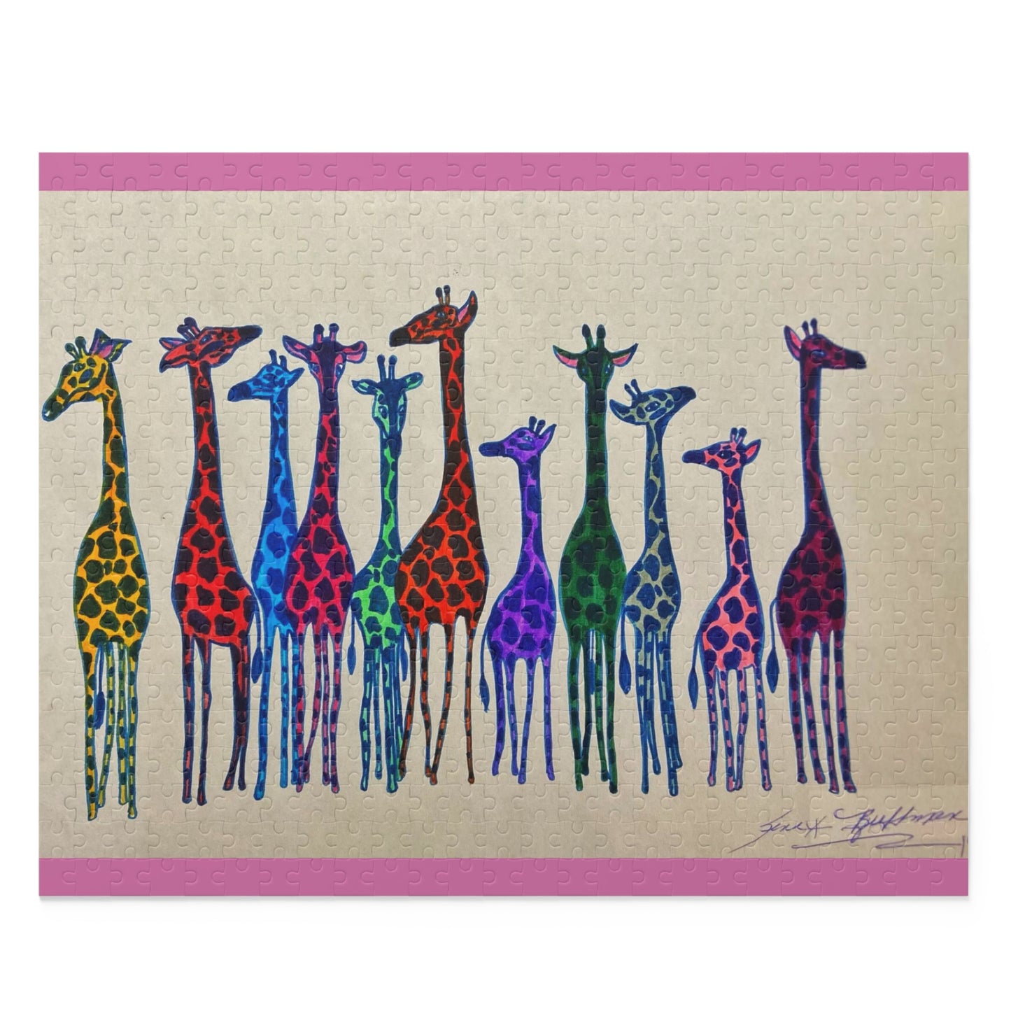 Giraffes Puzzle (120, 252, 500-Piece)Abstract Surreal JigSaw Puzzle, Birthday Gift, Gifts For Bridesmaids