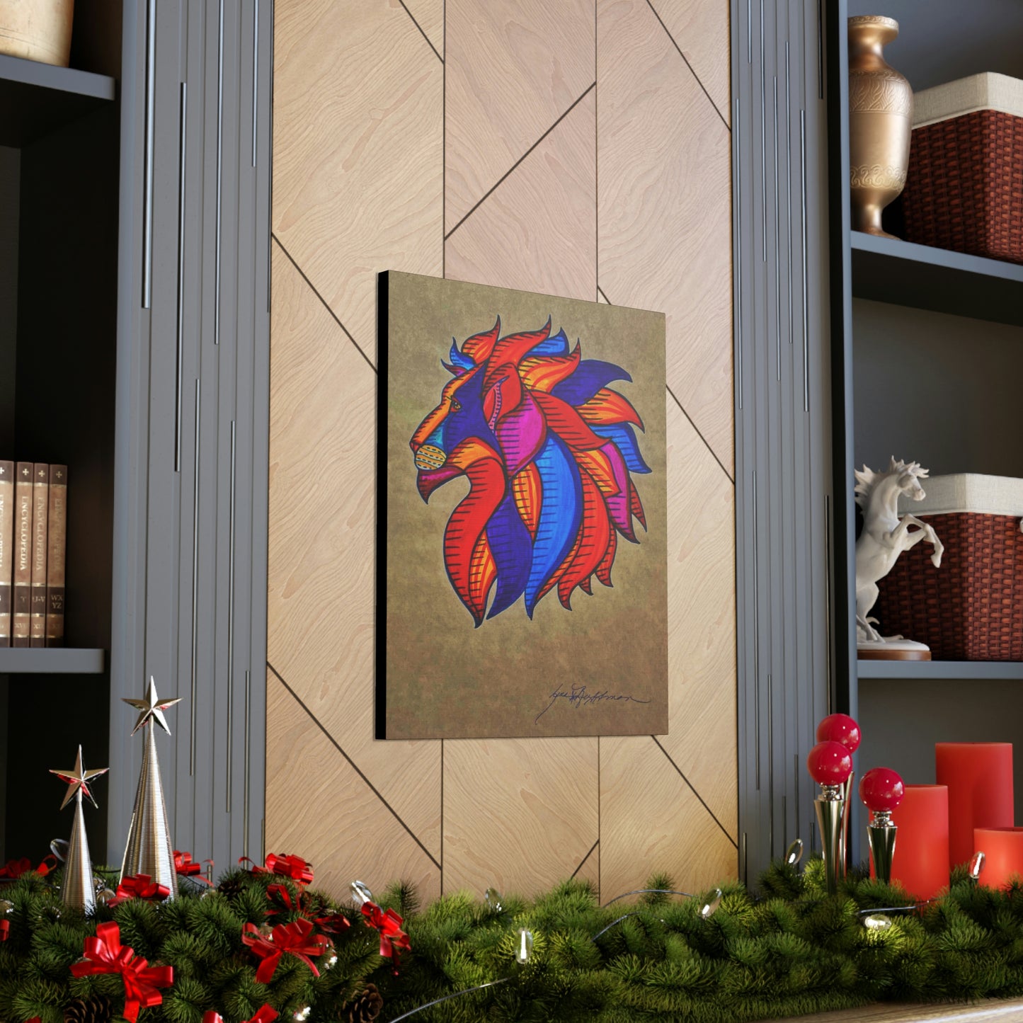 Prestigious Lion Fashion, Abstract, Surreal, Friendship, Inspiration Wall Art