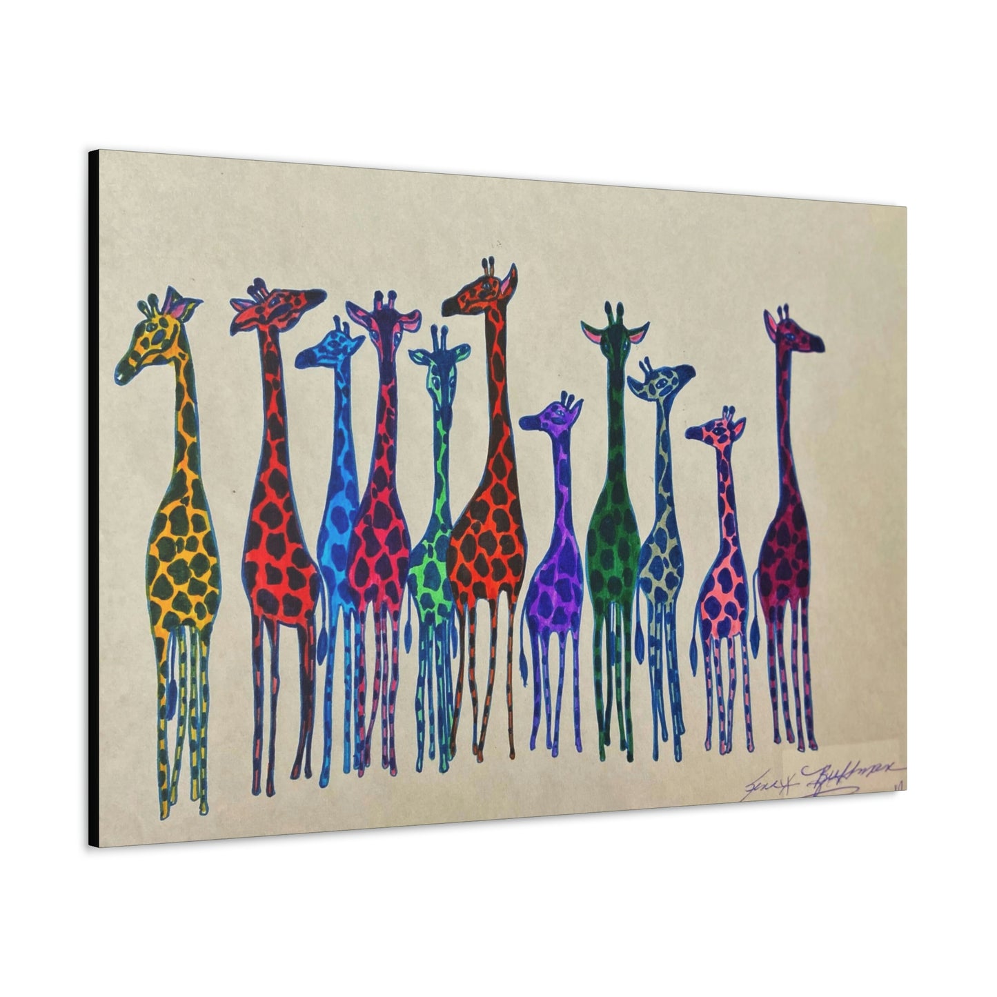 Sorority Giraffe Fashion, Abstract, Surreal, Friendship, Inspiration Wall Art