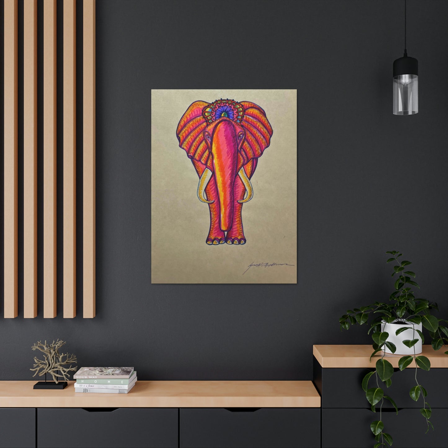 Spiritual Elephant Fashion, Abstract, Surreal, Friendship, Inspiration Wall Art