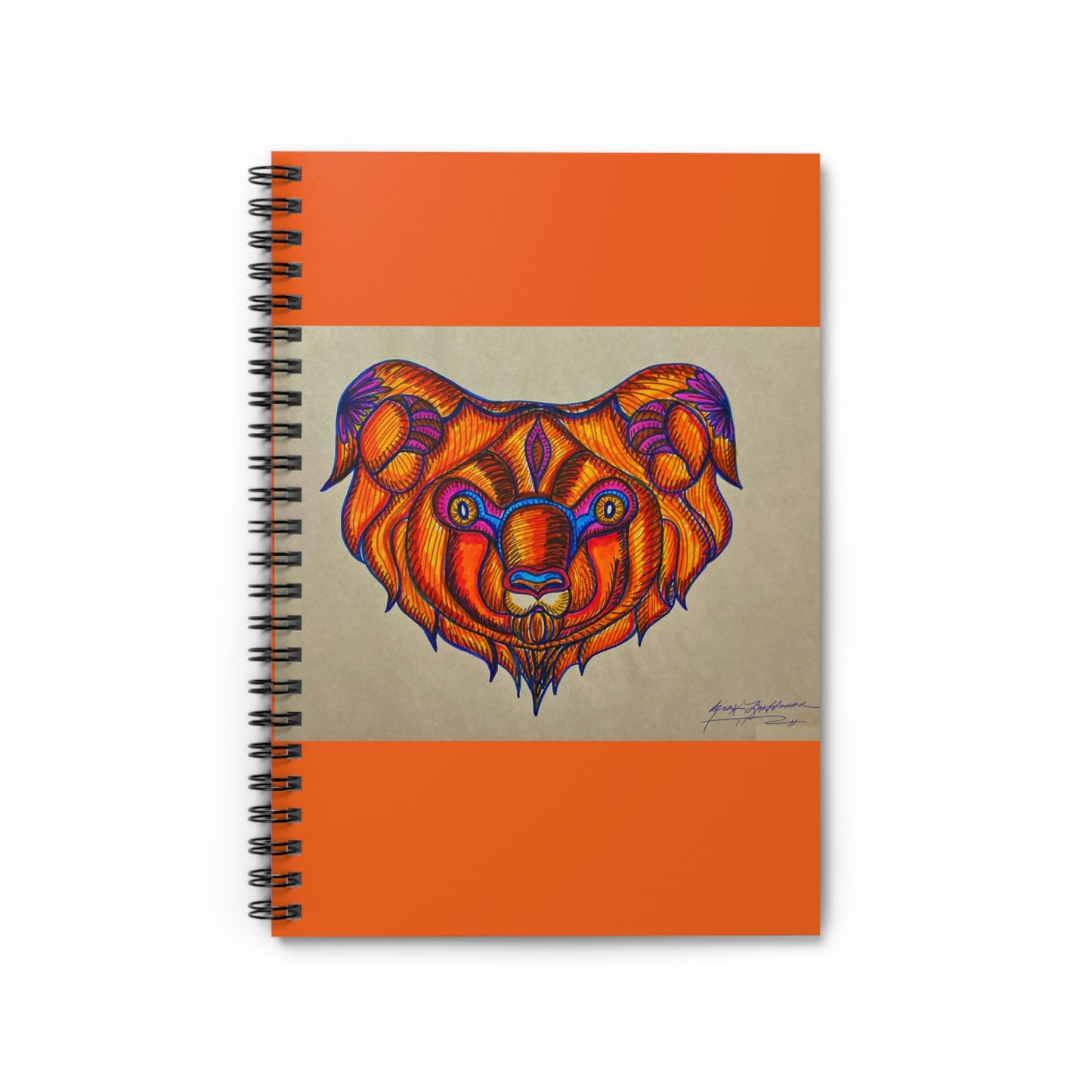 Abstract, Surreal Ram, Goat, Creature Spiral Notebook - Ruled Line