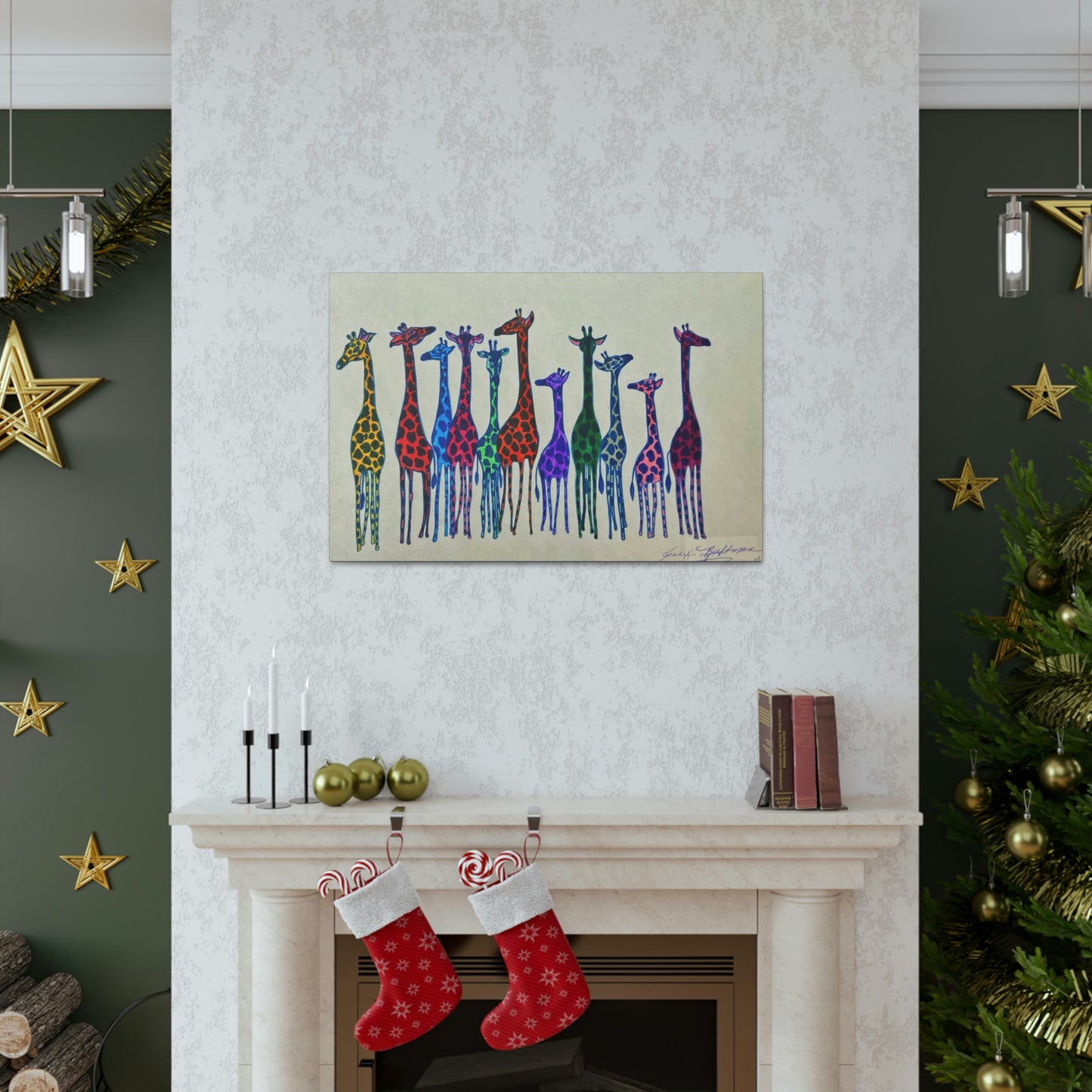 Sorority Giraffe Fashion, Abstract, Surreal, Friendship, Inspiration Wall Art