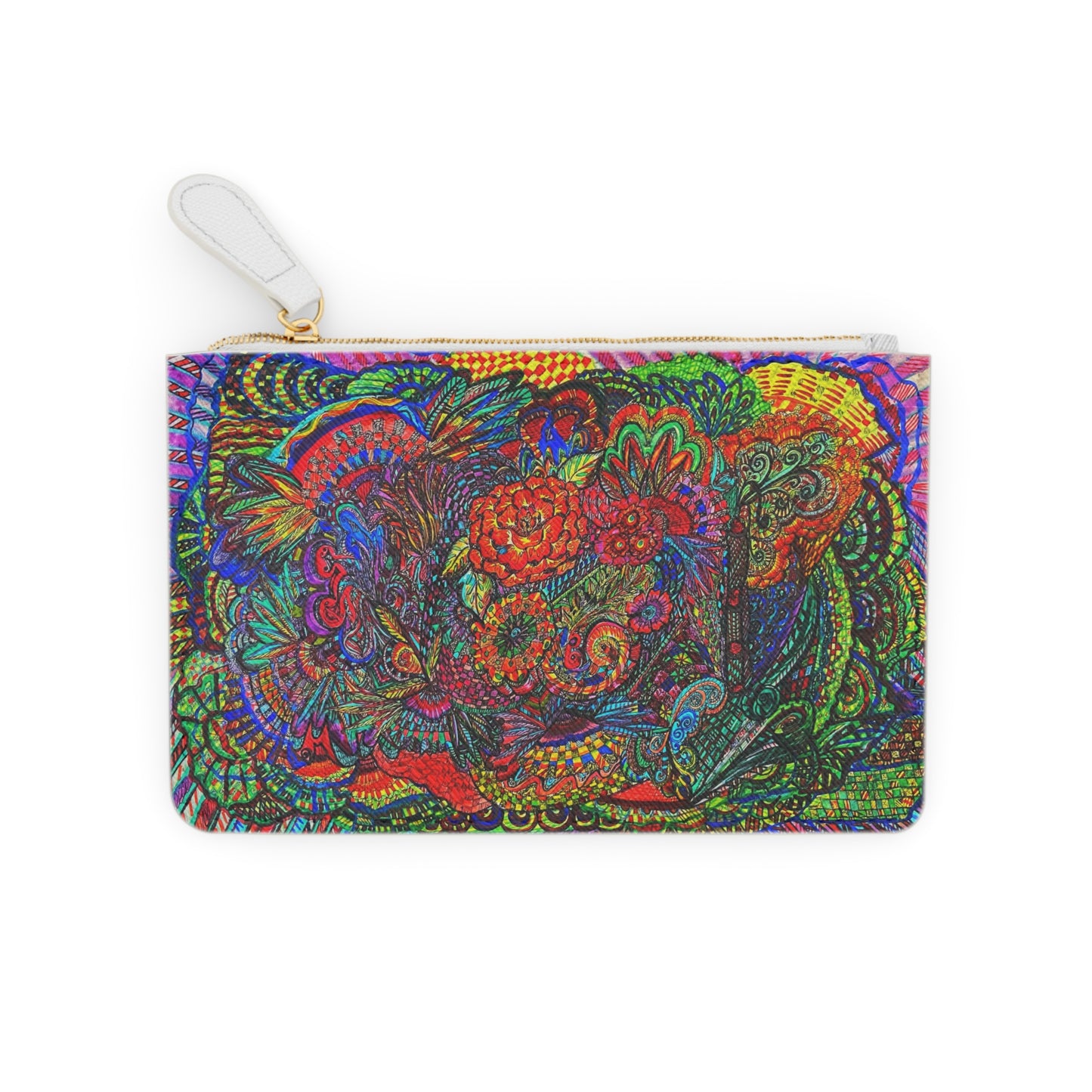Abstract Surreal Floral Mini Clutch Bag, Bridal Clutch Purse, Designer Party Clutch, Modern Evening Clutch, Wristlet Wallet for women, Evening Clutch Purse, gifts for her, gifts for bridesmaids, Bag, Bagging