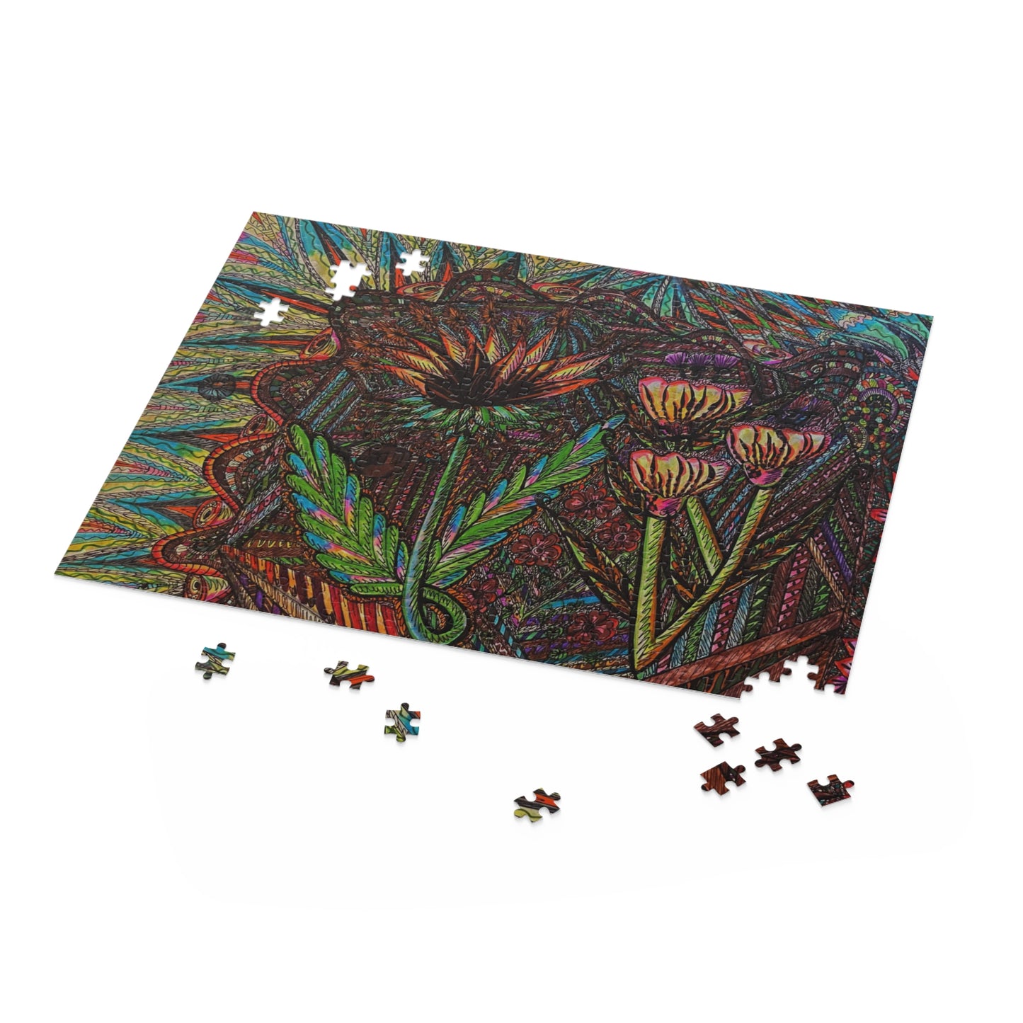 Abstract Surreal Floral Puzzle (120, 252, 500-Piece)JigSaw Puzzle, Birthday Gift, Gifts For Bridesmaids